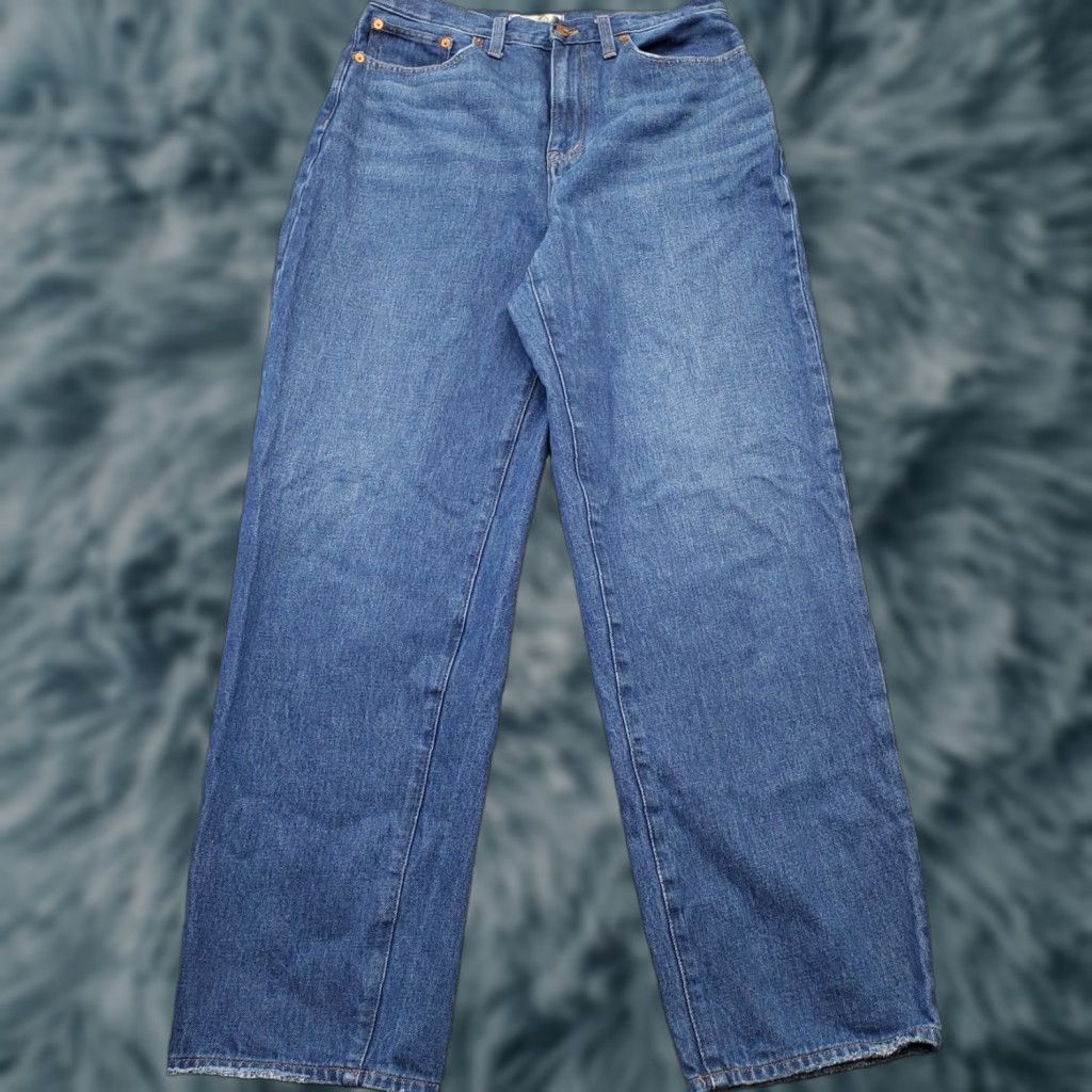 Madewell Madewell Baggy Straight-Leg Jeans Mens Size 29 Blue Denim Relaxed Fit Low Waist Shirt? Size US 29 - 1 Thumbnail