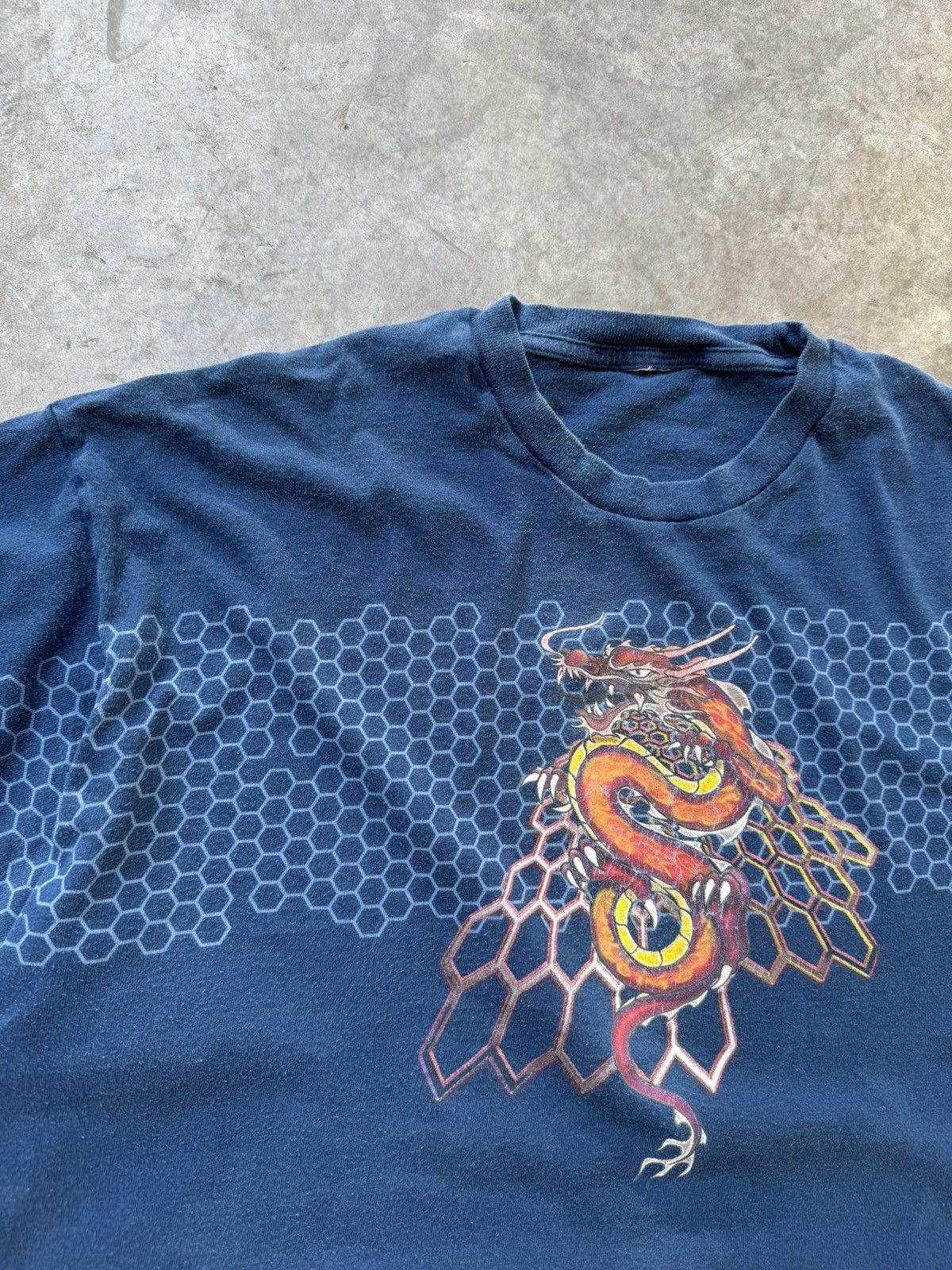 JNCO × Vintage Vintage 90’s/Y2K JNCO Style Unbranded Graphic Dragon Tee Size US XL / EU 56 / 4 - 3 Thumbnail