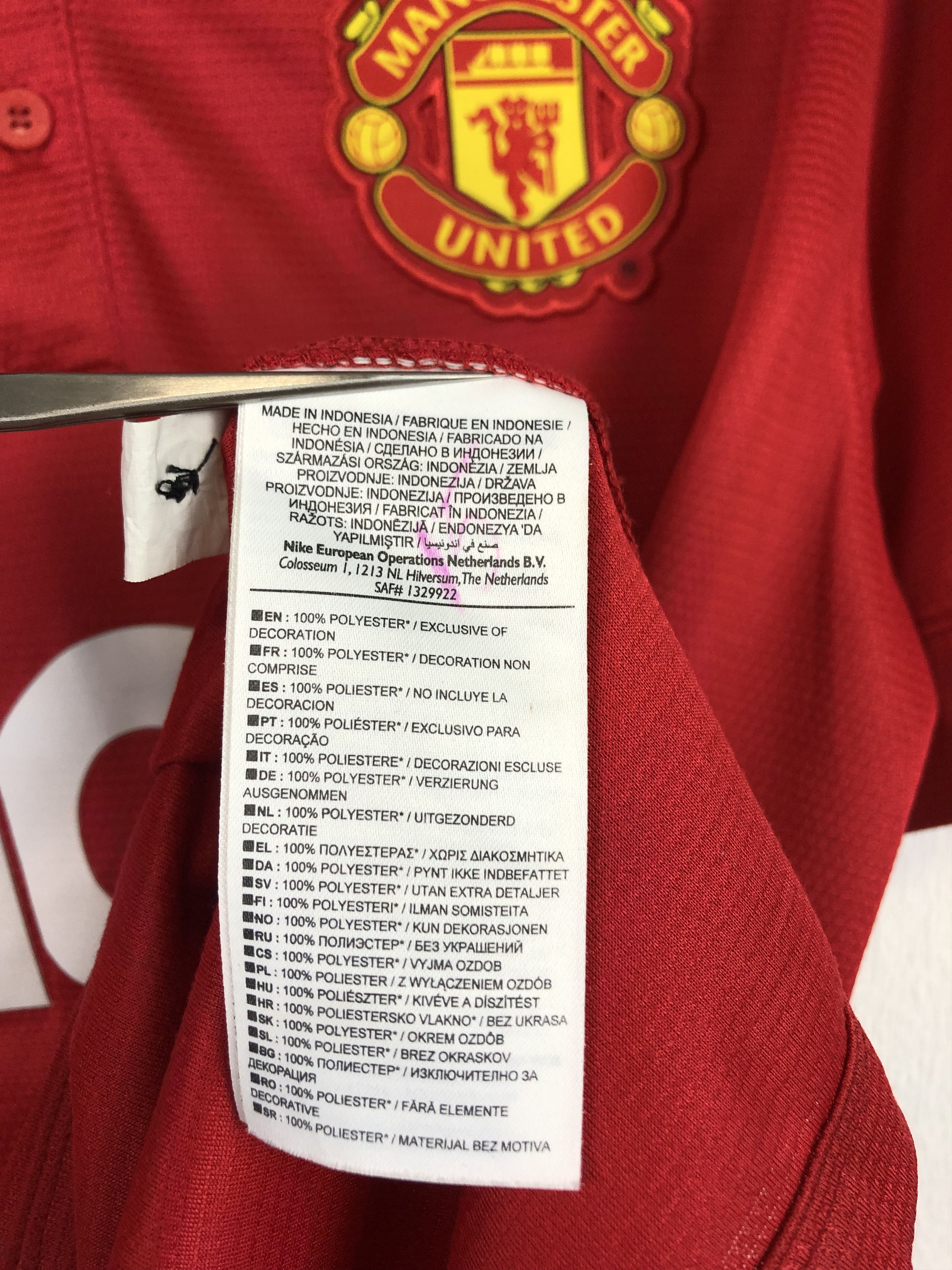 Nike Manchester United football shirt 2013 Soccer Nike Jersey Size US L / EU 52-54 / 3 - 13 Thumbnail