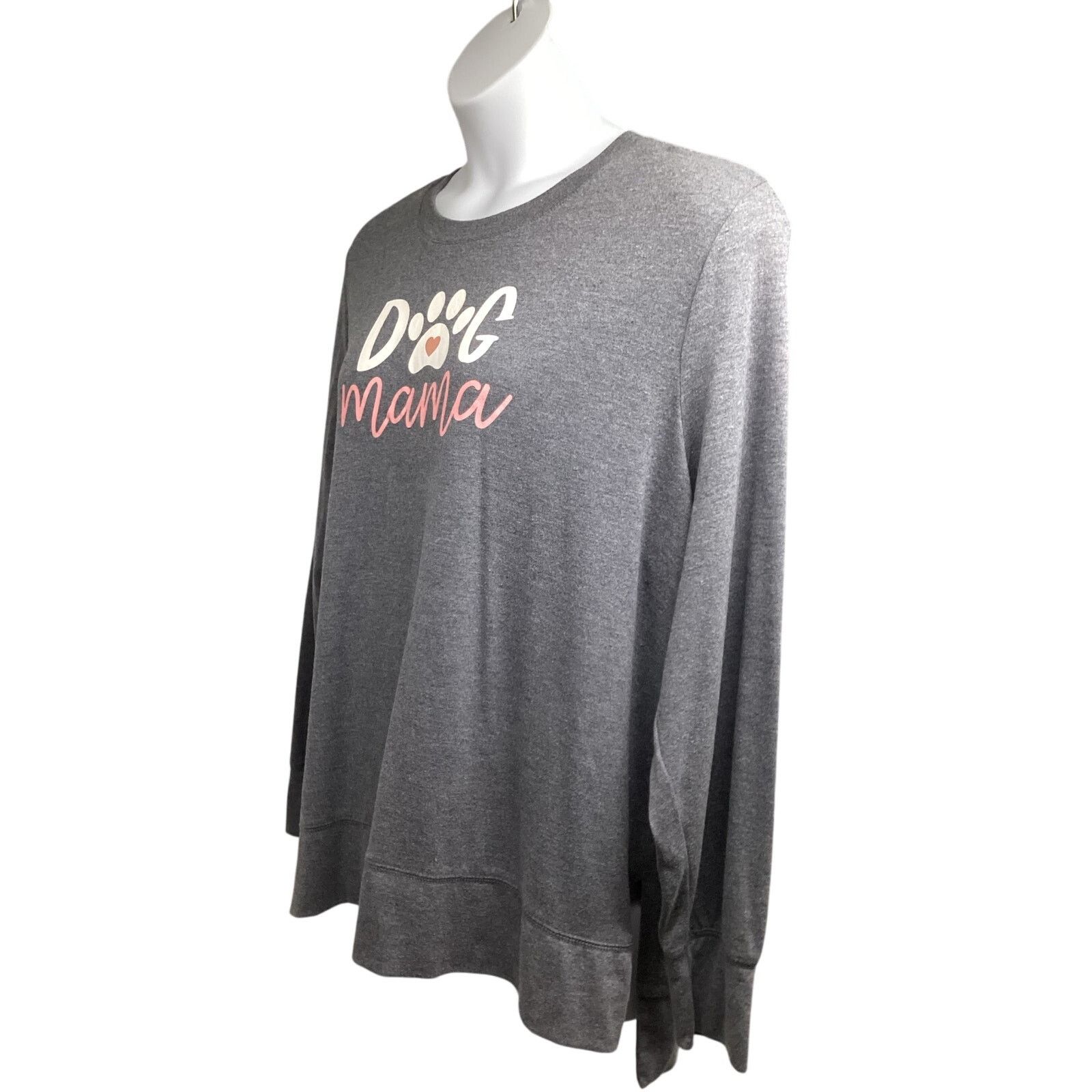 Vintage Positivitees Blue Pullover Sweatshirt 3XL Plus 22 Dog Mama Size 3XL / US 20-22 - 2 Thumbnail