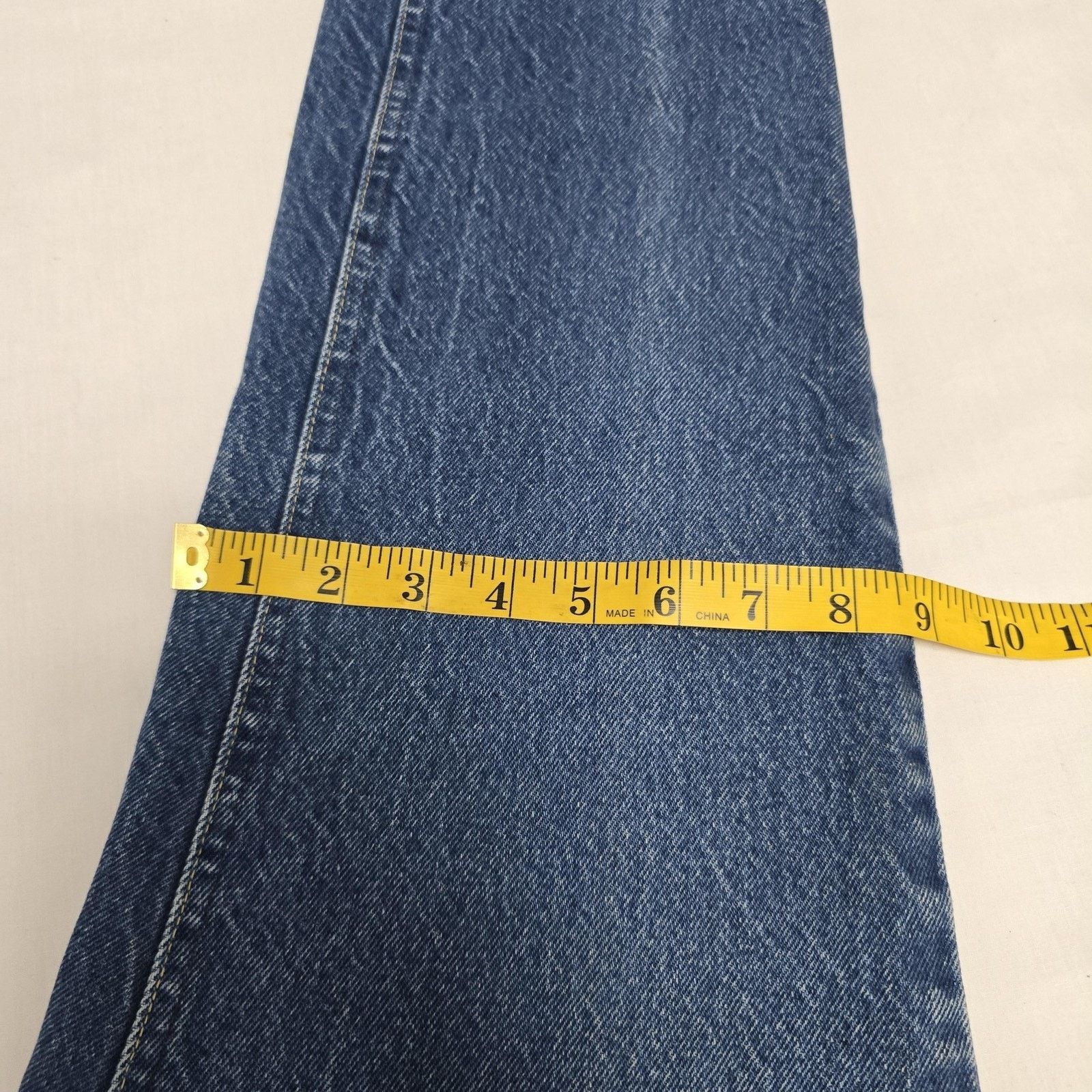 Lee Vintage Lee Jeans Womens 13 M Blue Denim Straight Leg 90s Size 34" / US 12 / IT 48 - 11 Thumbnail