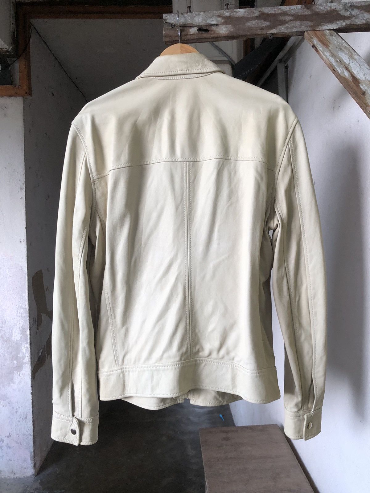J.Lindeberg Vintage J. Lindebert Distressed Lamb Skin Leather Jacket Size US M / EU 48-50 / 2 - 2 Thumbnail
