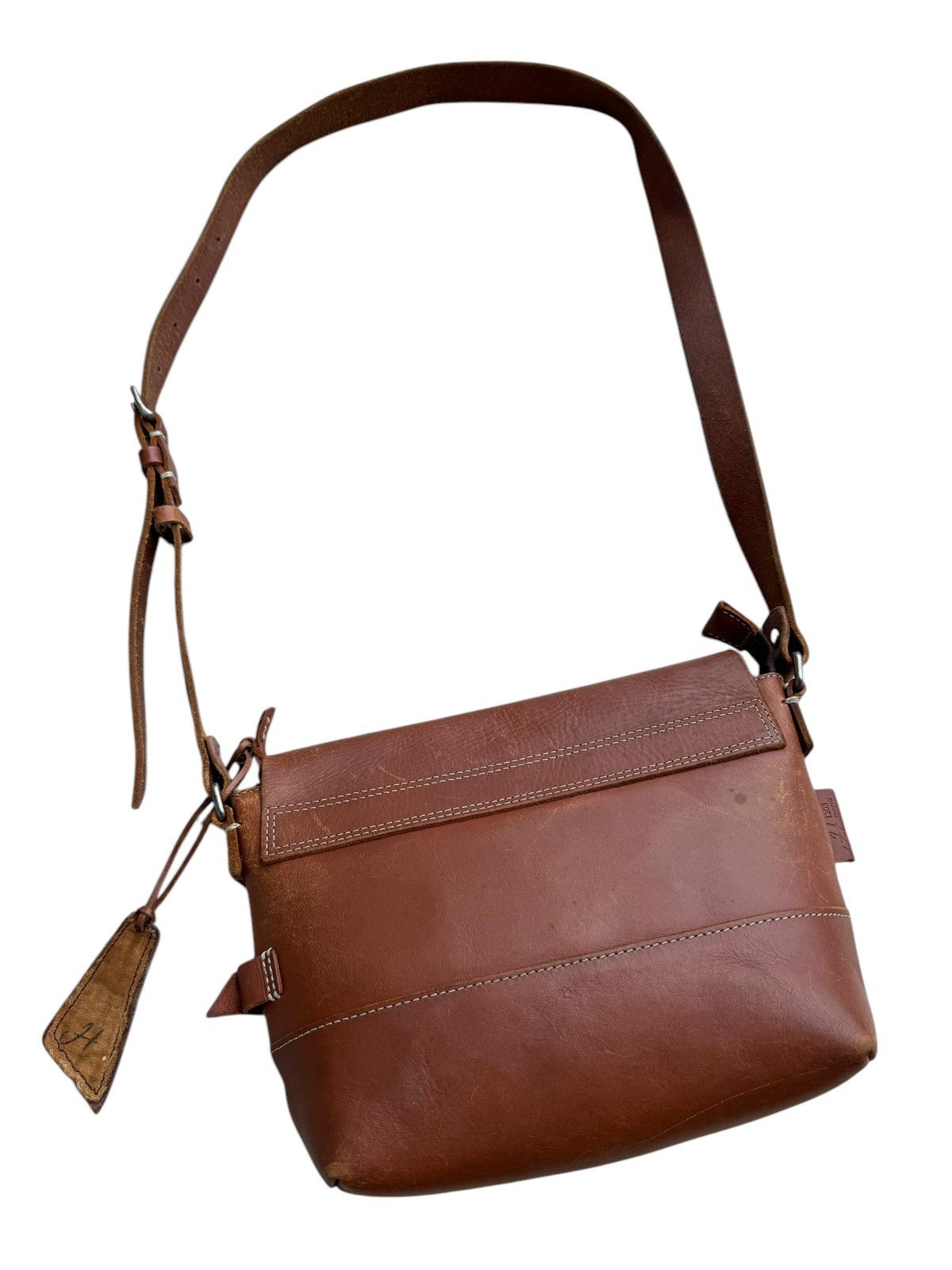 Genuine Leather 🔥 1203 Mano Fece Leather Sling Bag Size ONE SIZE - 2 Thumbnail