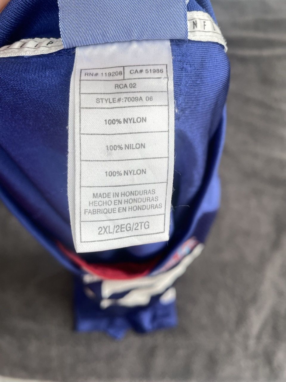 NFL × Reebok Blue Reebok NY Giants XLII Jersey 'JACOBS 27' Size US XXL / EU 58 / 5 - 4 Thumbnail