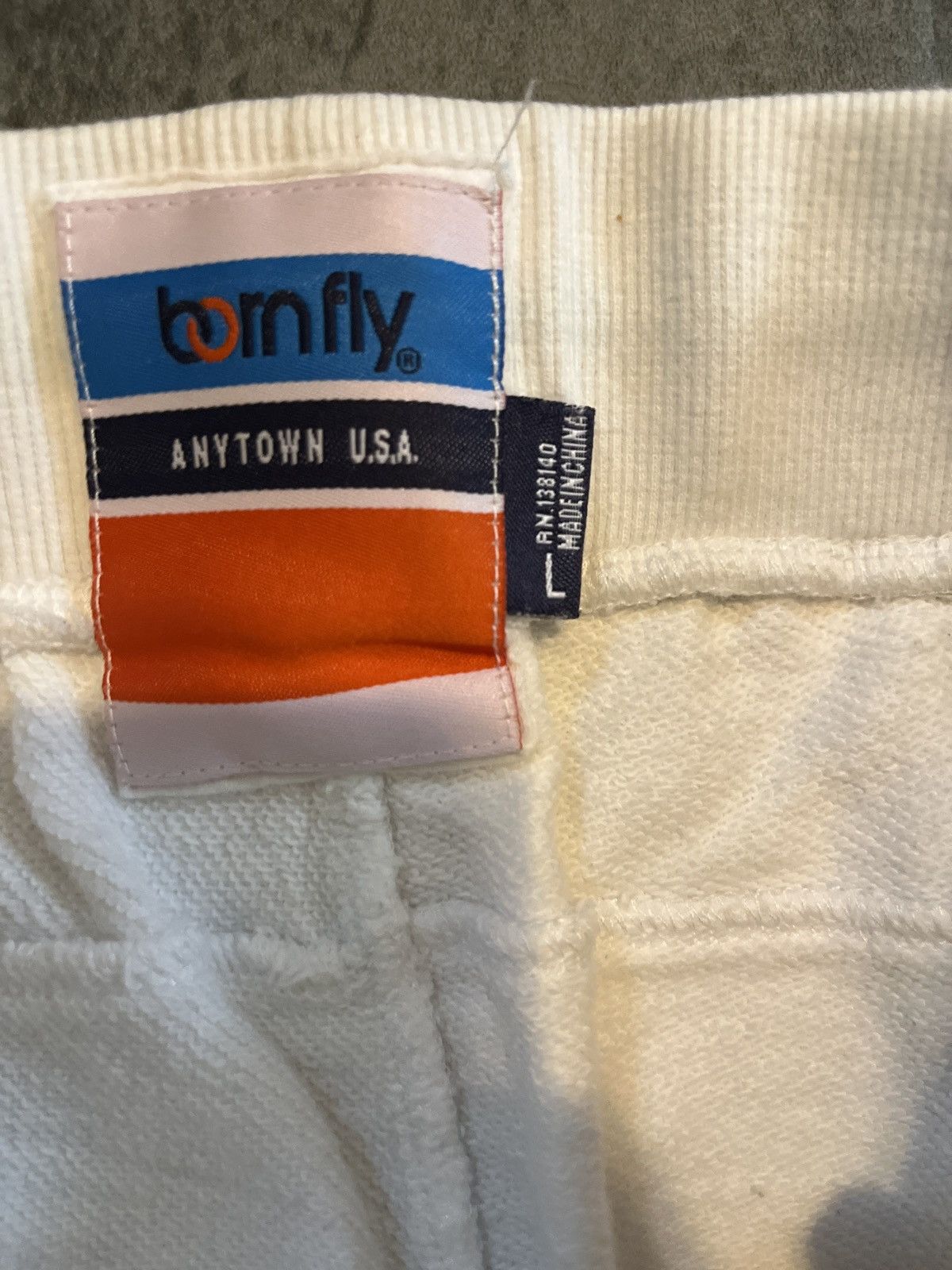 Born Fly Born Fly “Anytown USA” White Track Pants Size US 32 / EU 48 - 6 Thumbnail