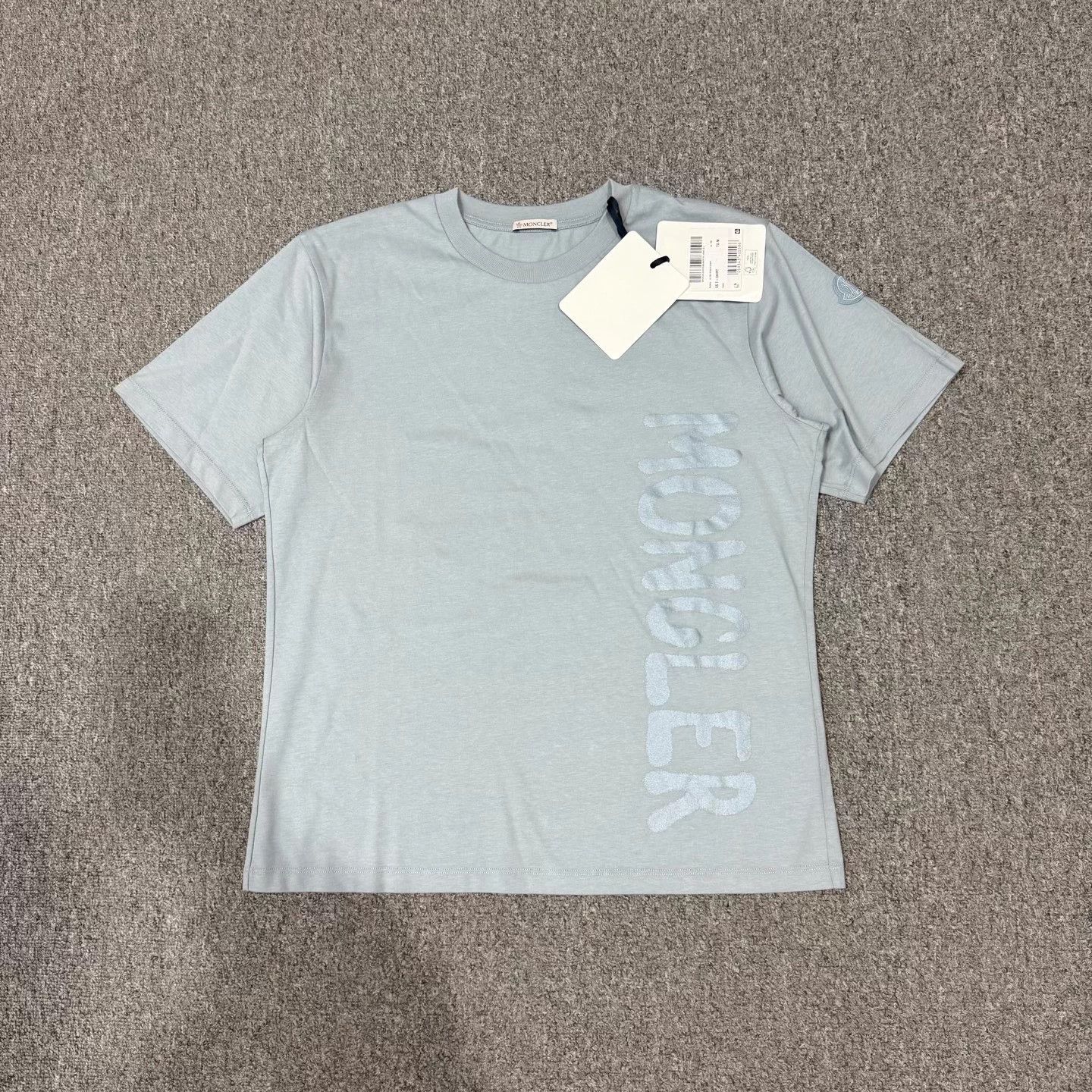 Moncler Moncler blue logo print short sleeve tee M Size M / US 6-8 / IT 42-44 - 1 Thumbnail