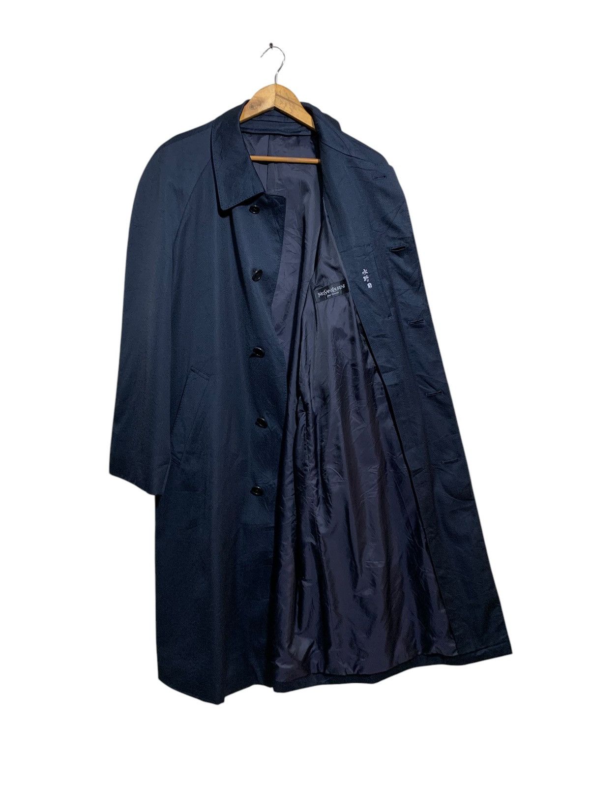 Yves Saint Laurent 🔥VTG YSL POUR HOMME OVERCOATS JACKET BLACK Size US M / EU 48-50 / 2 - 8 Thumbnail