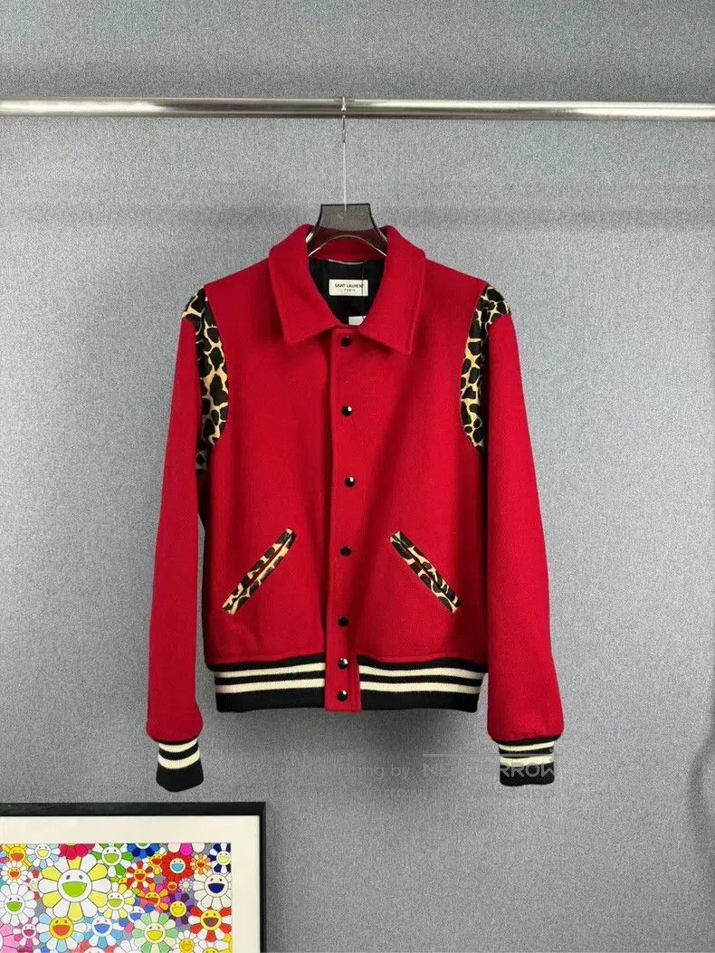 Saint Laurent Paris Saint Laurent Paris Leopard print baseball jacket Size US M / EU 48-50 / 2 - 1 Thumbnail