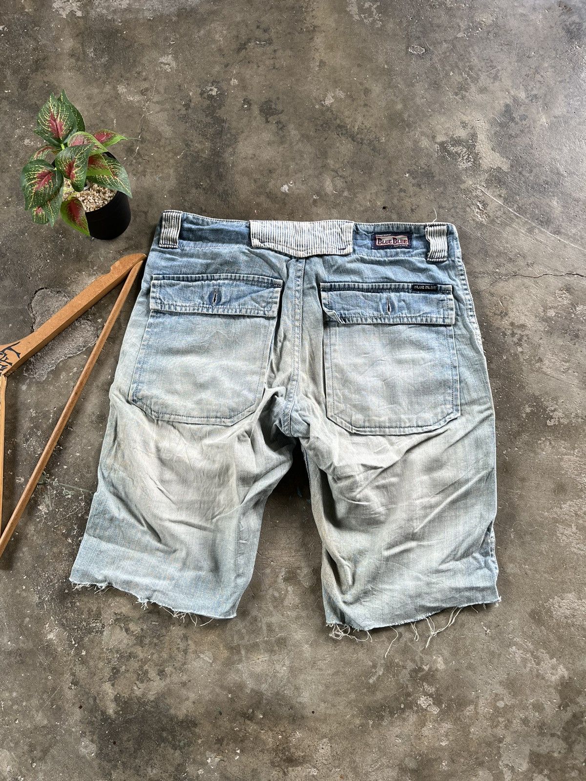Blue Blue Japan × Japanese Brand × Vintage 🔥Blue Blue Japan Bushpants Custom Shorts Denim Pants Size US 31 - 2 Thumbnail
