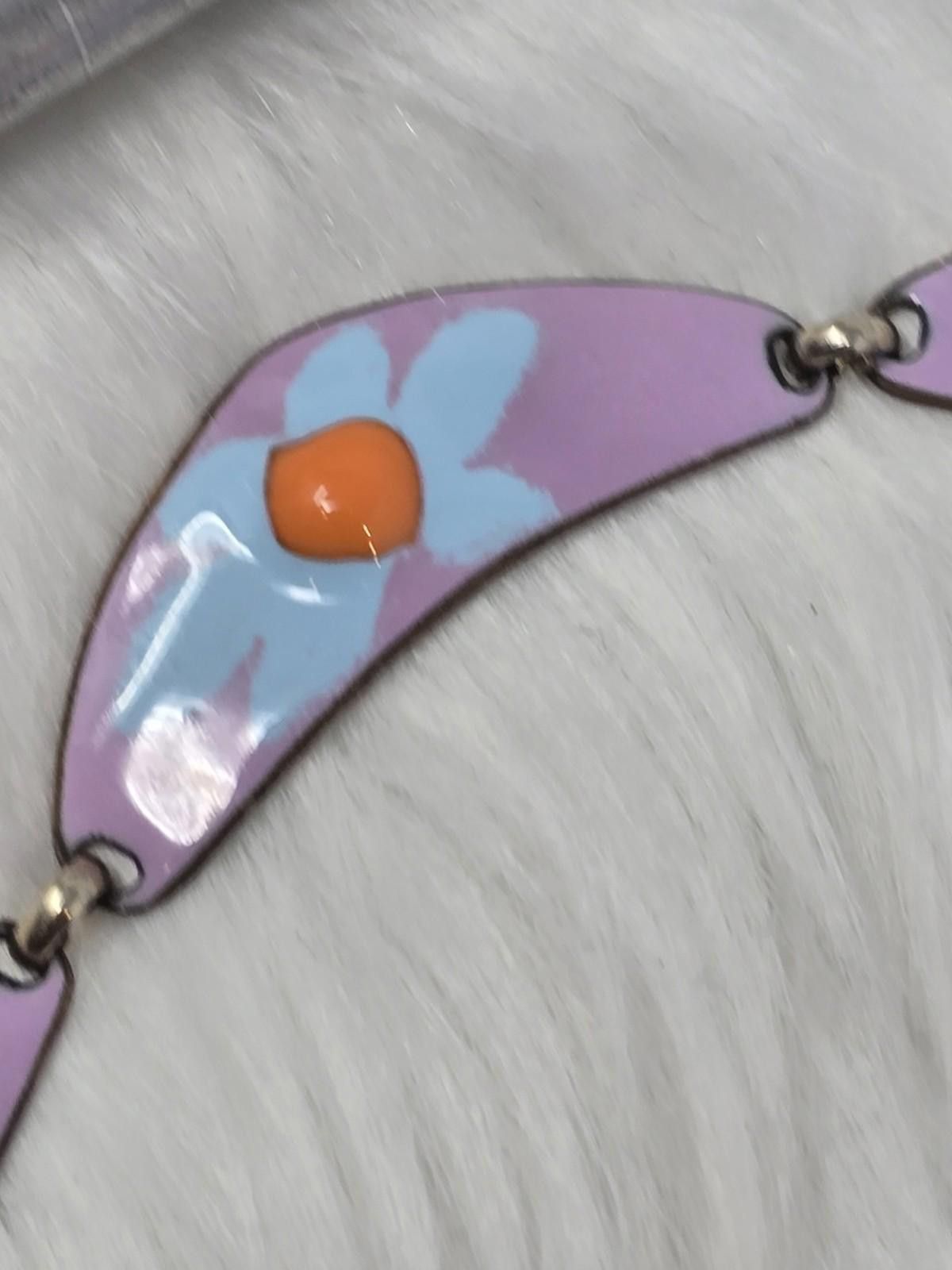 Other Vintage Kay Denning Enamel Flower Necklace Size ONE SIZE - 7 Thumbnail