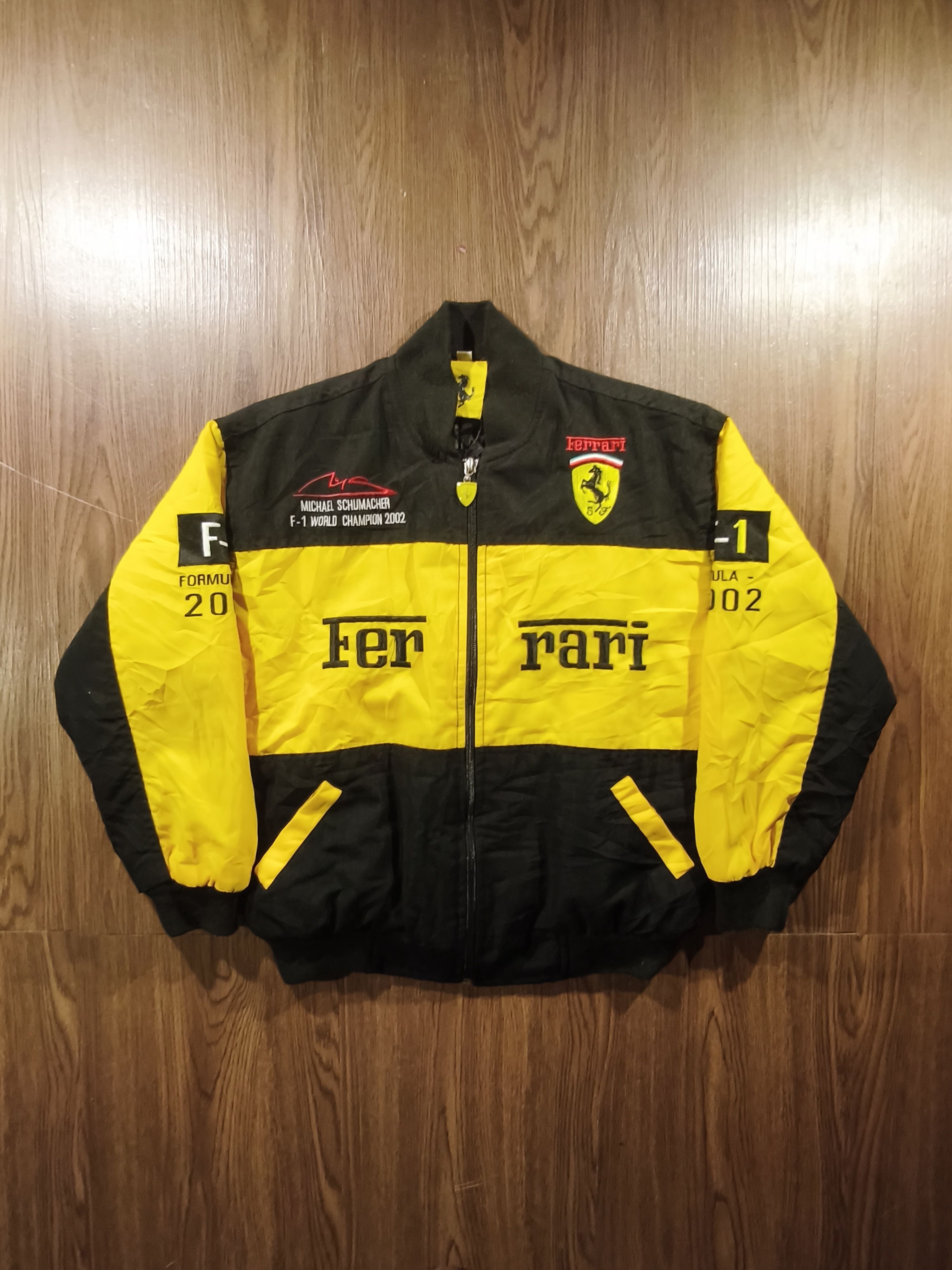 Ferrari × Vintage Ferrari F1 x MICHAEL SCHUMACHER Bomber Jacket 