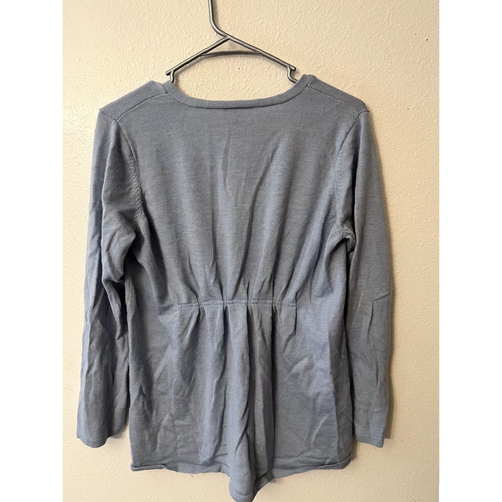 Eileen Fisher Eileen Fisher Cardigan Women M Blue 100% Merino Wool Button Sweater Size M / US 6-8 / IT 42-44 - 2 Thumbnail