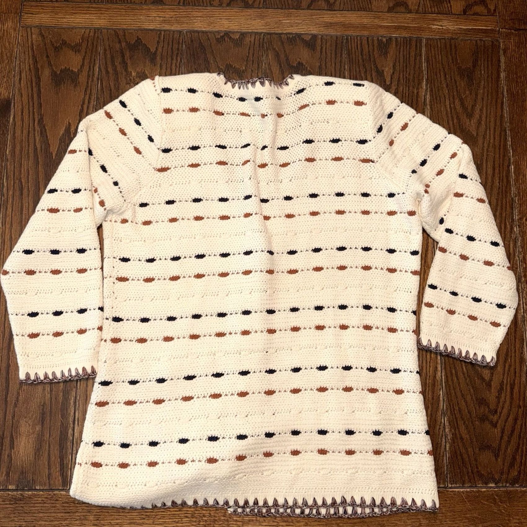 Veronica Beard Veronica Beard Cardigan Sweater Women’s L Button Striped V-Neck Multicolor 100% Cotton Size L / US 10 / IT 46 - 7 Thumbnail
