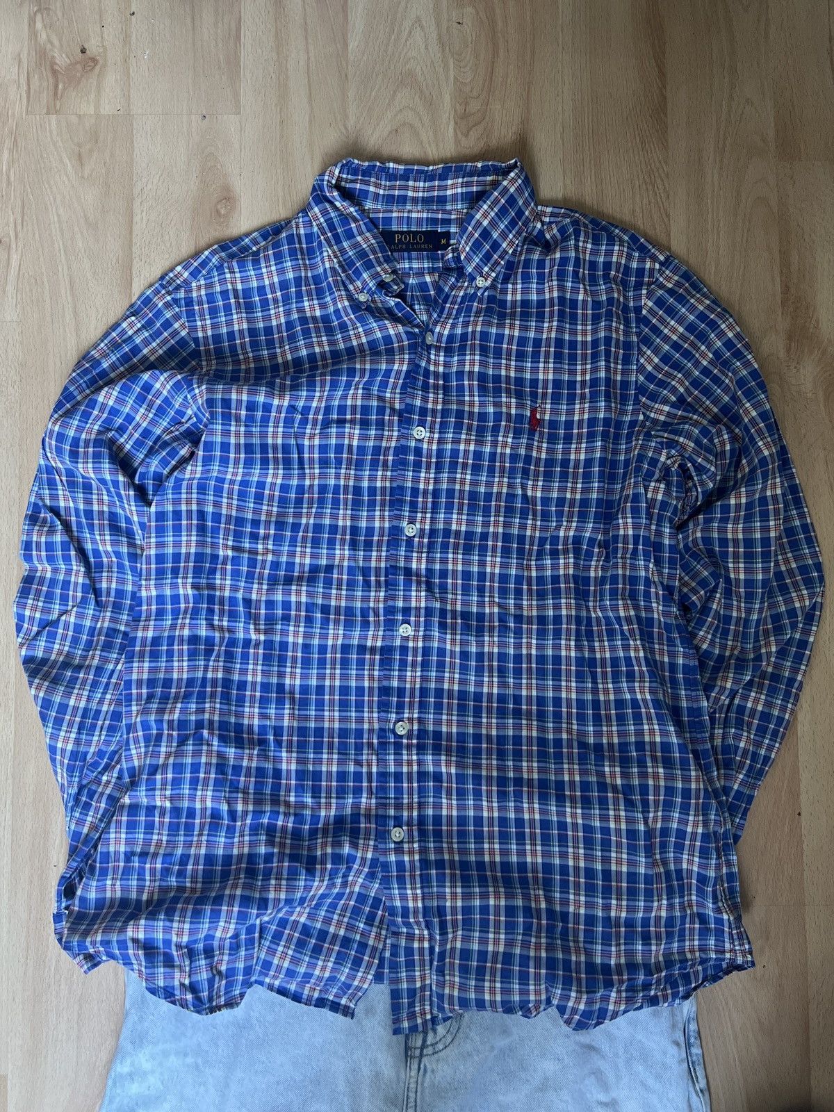 Polo Ralph Lauren Vintage Polo Ralph Lauren Checkered Shirt Blue | Size M Size US M / EU 48-50 / 2 - 1 Thumbnail