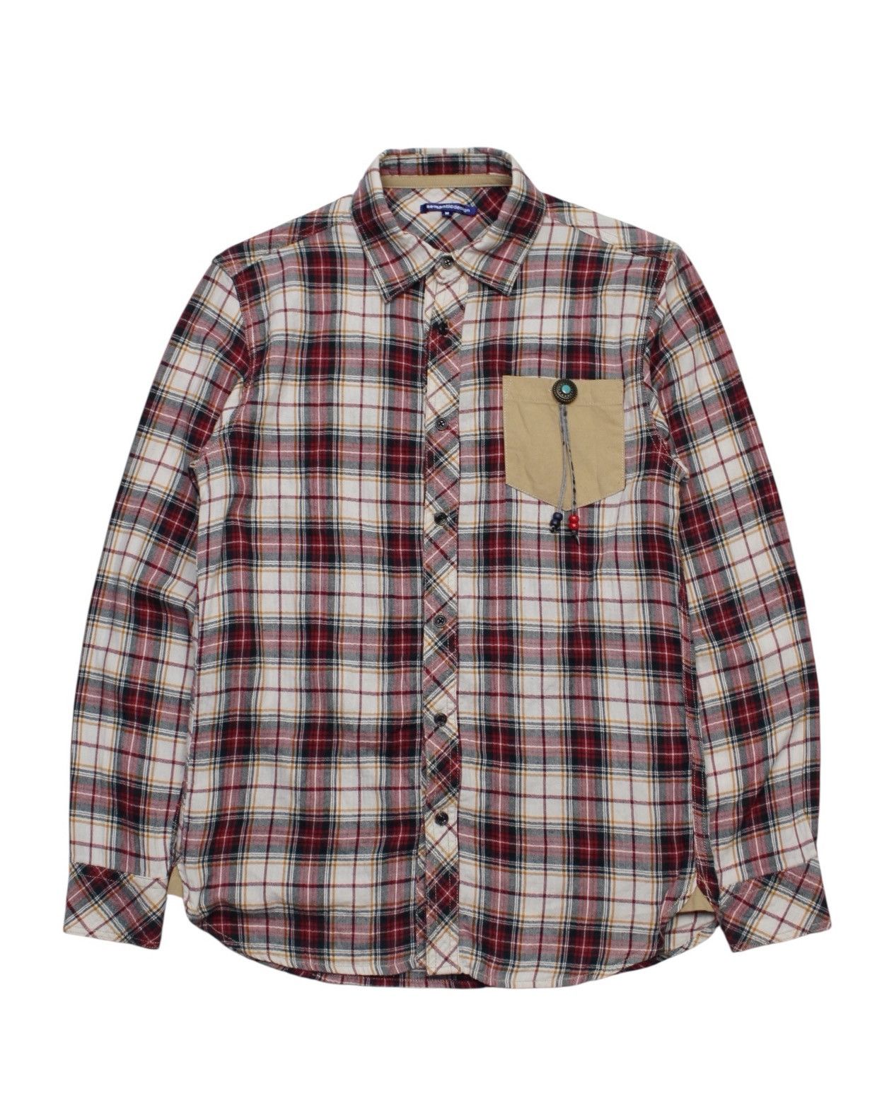 2000S SEMANTIC DESIGN NATIVE-INSPIRED FLANNEL SHIRT