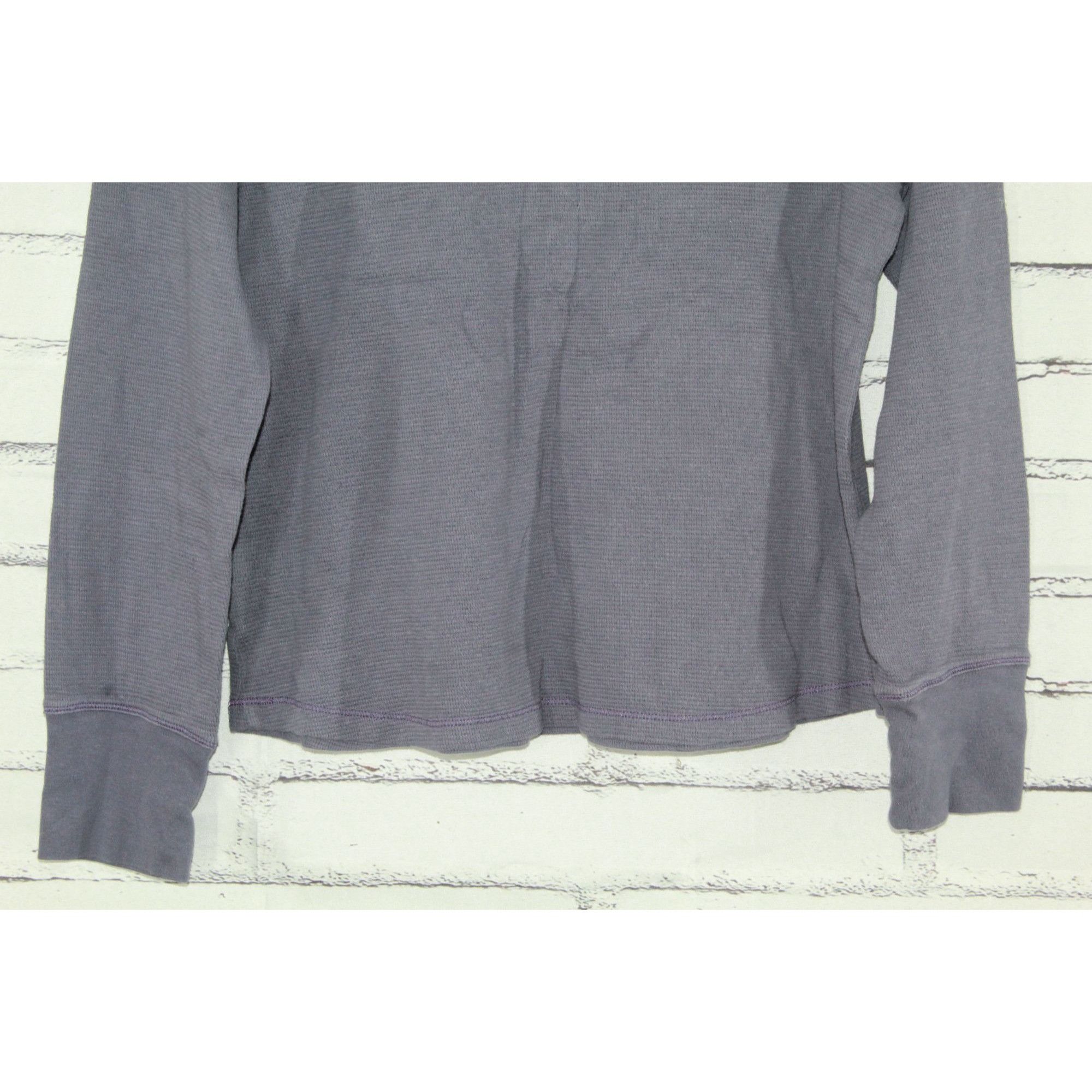 L.L. Bean LL Bean Women's Waffle Knit Henley Shirt Preppy Casual Navy Size L / US 10 / IT 46 - 5 Thumbnail