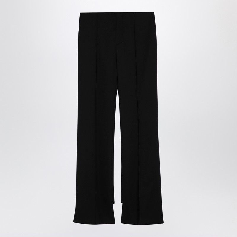 Chloe Chloe Black Asymmetrical Wool Trousers Size 30" / US 8 / IT 44 - 1 Thumbnail