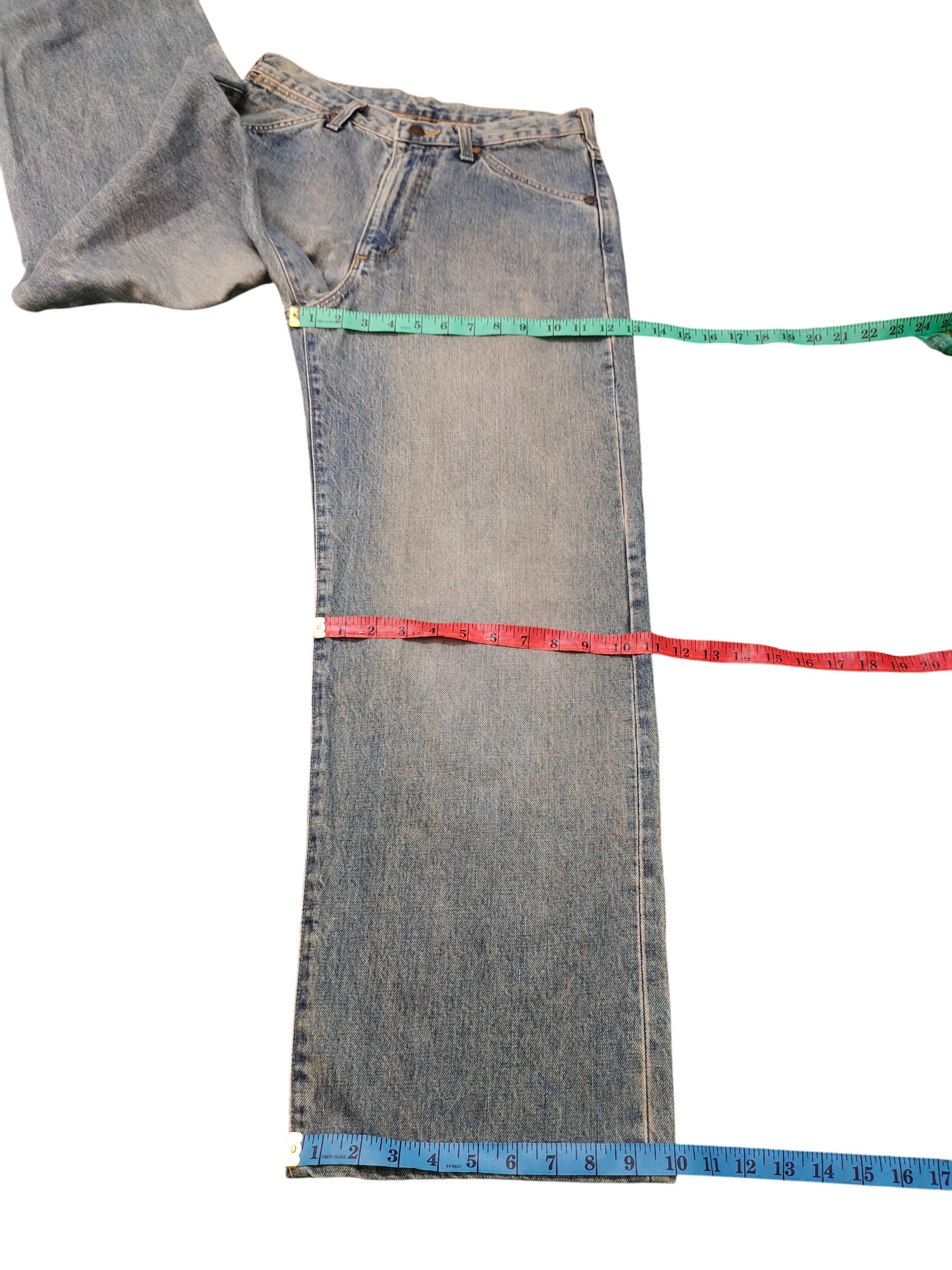 Kapital Vintage 90s Wrangler Selvedge Distress Wide Leg Denim Jeans Size US 30 / EU 46 - 17 Thumbnail