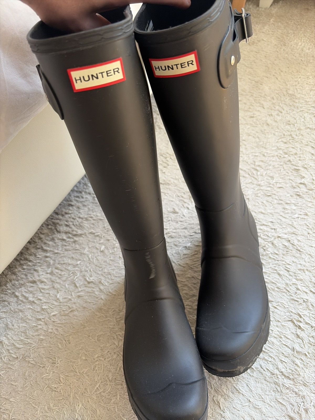 Hunter Tall Hunter Black Boots Size US 11 / EU 44 - 3 Thumbnail