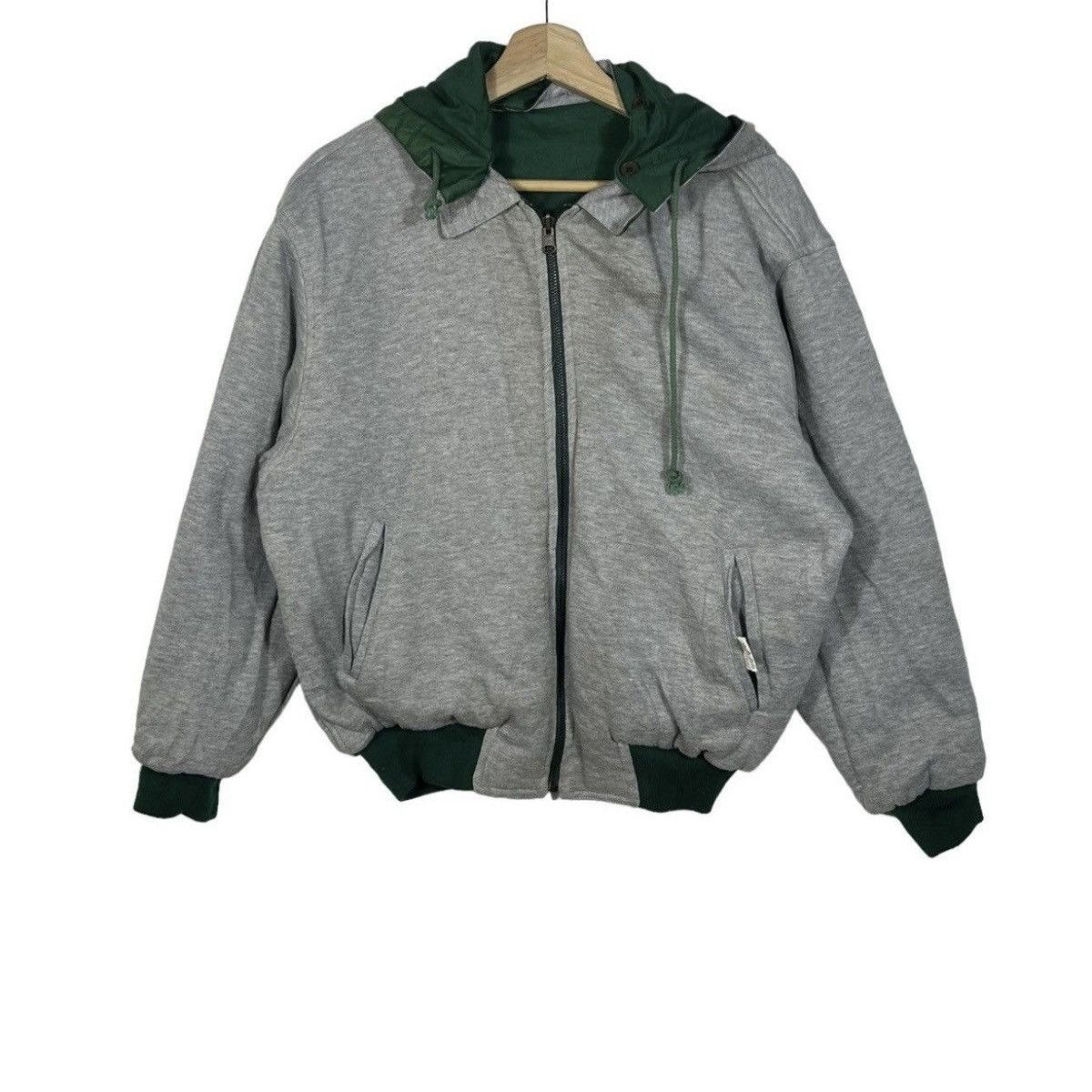 Japanese Brand Bomber jacket full zipper reversible big logo embroidered Size US M / EU 48-50 / 2 - 3 Thumbnail