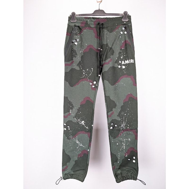 Amiri o1rshd1 Army Logo Sweatpant in Camo Size US 32 / EU 48 - 1 Thumbnail