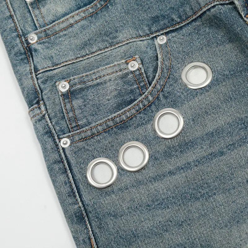 Japanese Brand Retro loose fitting patchwork micro flared jeans Size US 32 / EU 48 - 3 Thumbnail