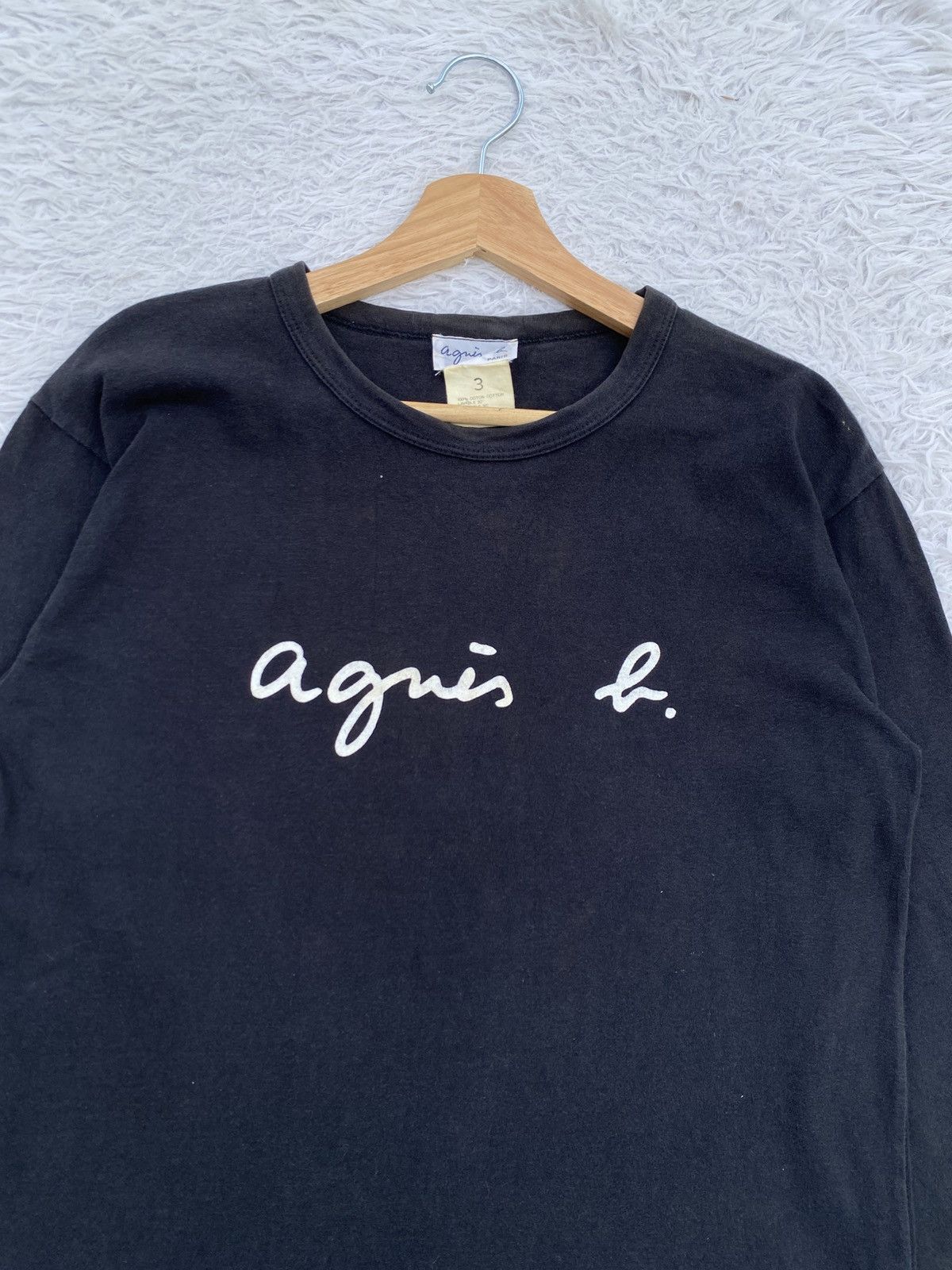 Rare Vintage 90s agnes b. Spellout Longsleeve Tshirt
