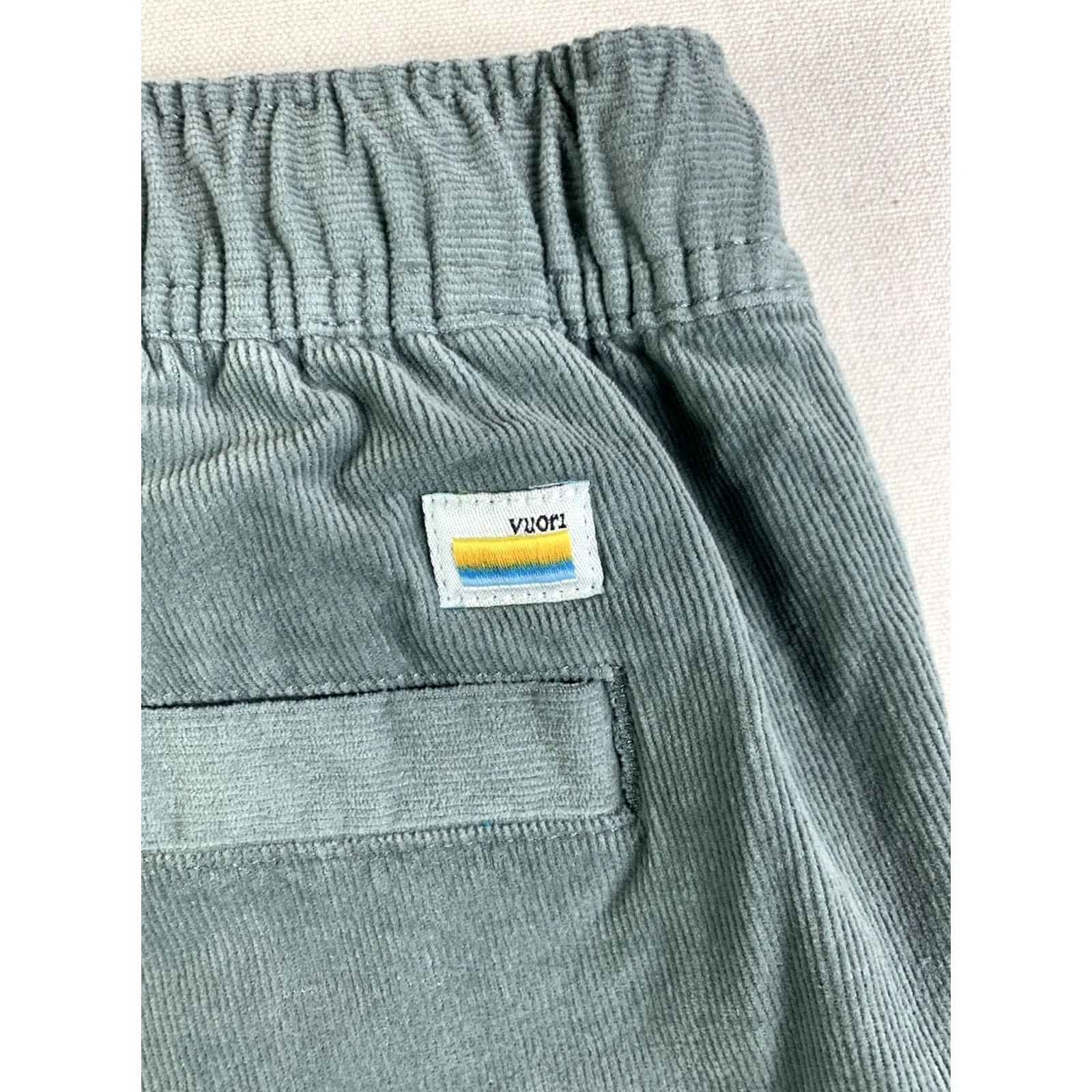 Vuori Vuori Corduroy Pants Mens Large Green Elastic Drawstring V440 Stretch (fit 32x30) Size US 33 - 2 Thumbnail
