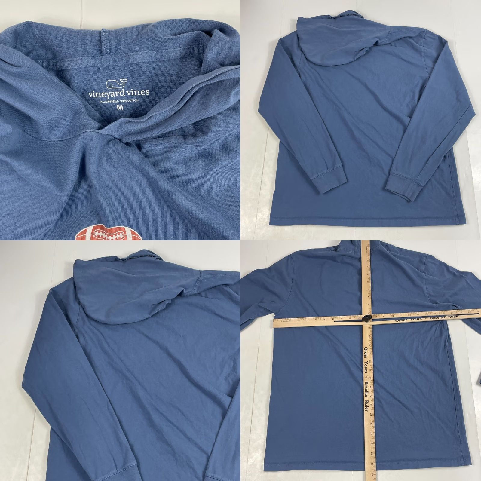Vineyard Vines Vineyard Vines Shirt Mens Medium Blue Hooded Long Sleeve Activewear Fishing Hiking Football Size US M / EU 48-50 / 2 - 8 Thumbnail