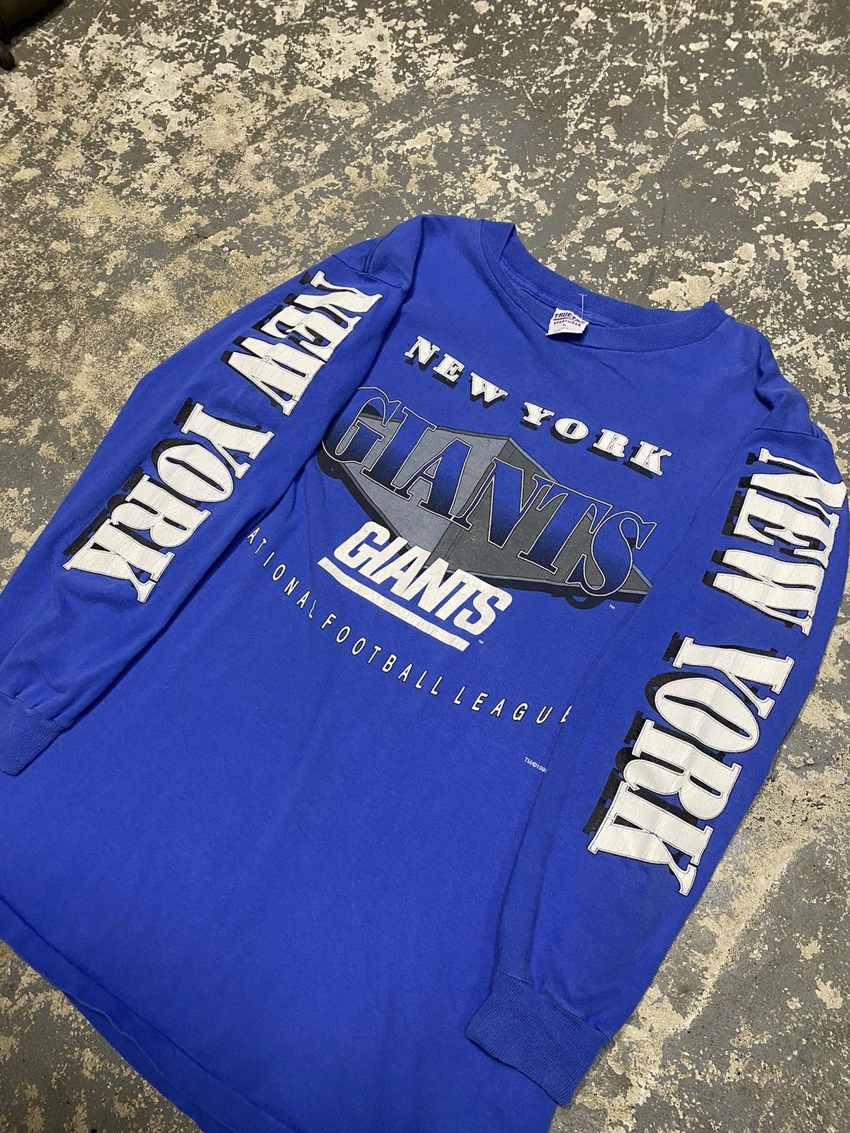Giant × Vintage Vintage New York Giants True Fan NFL Long Sleeve Tshirt 1995 Size US L / EU 52-54 / 3 - 2 Thumbnail