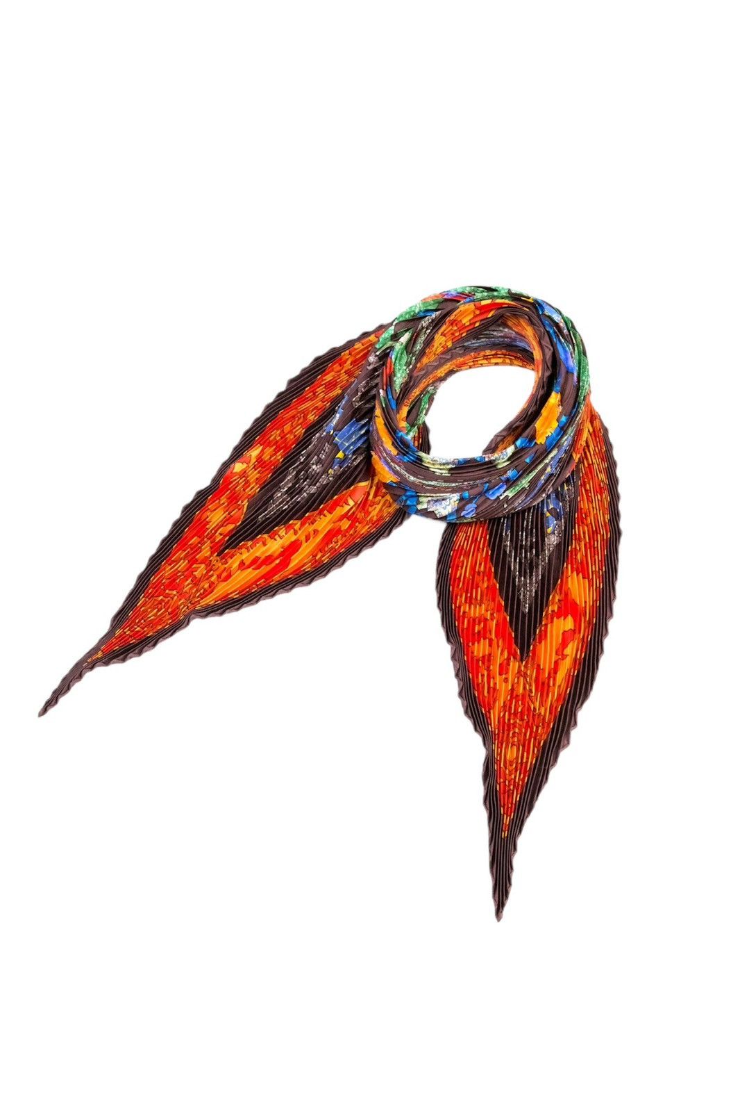 image of Hermes Carre 90 "early America" Silk Scarf Shawl in Brown Orange, Women's