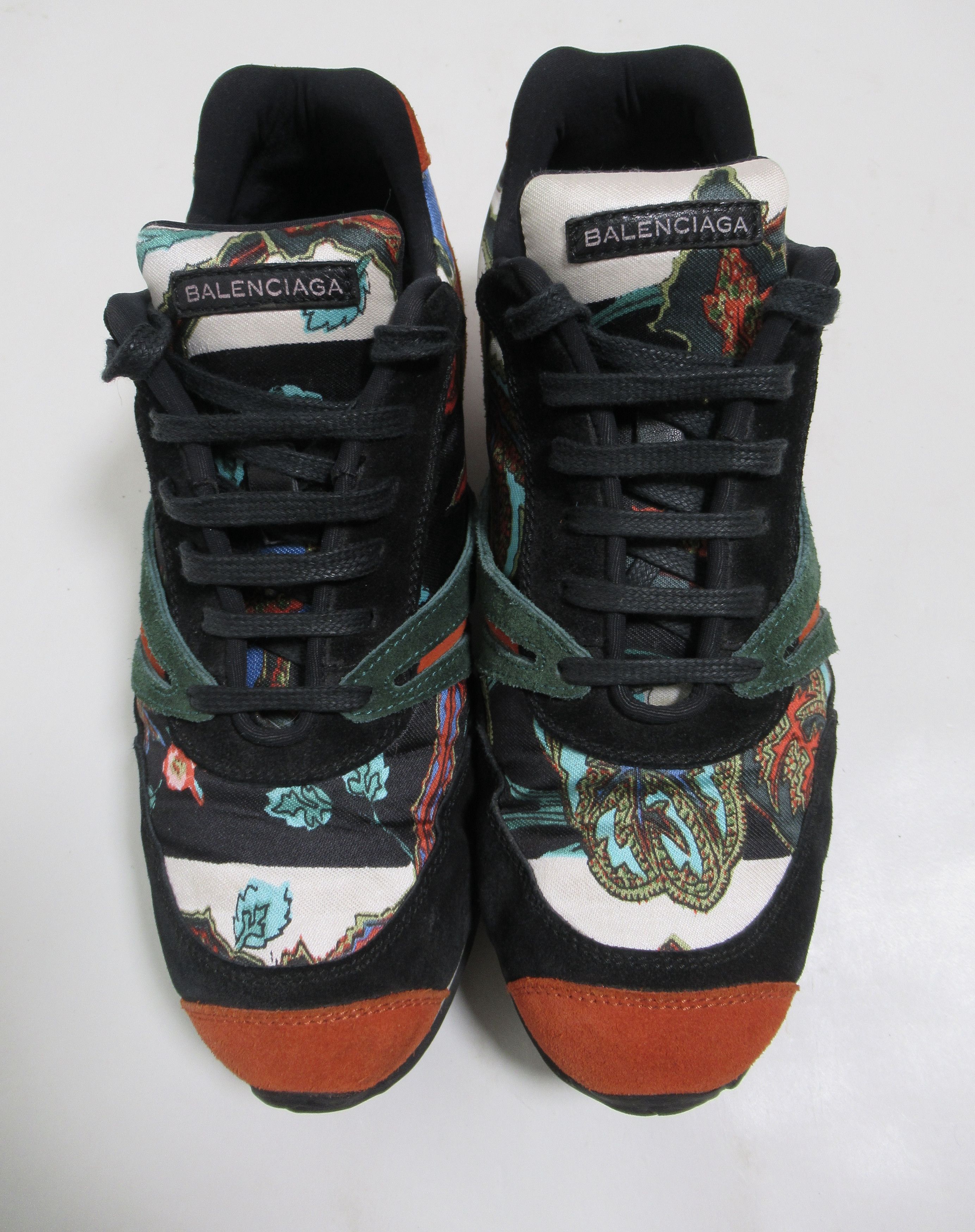 Balenciaga Balenciaga Women's Multicolor Fabric Suede Leather Sneaker Size US 8.5 / IT 38.5 - 2 Thumbnail
