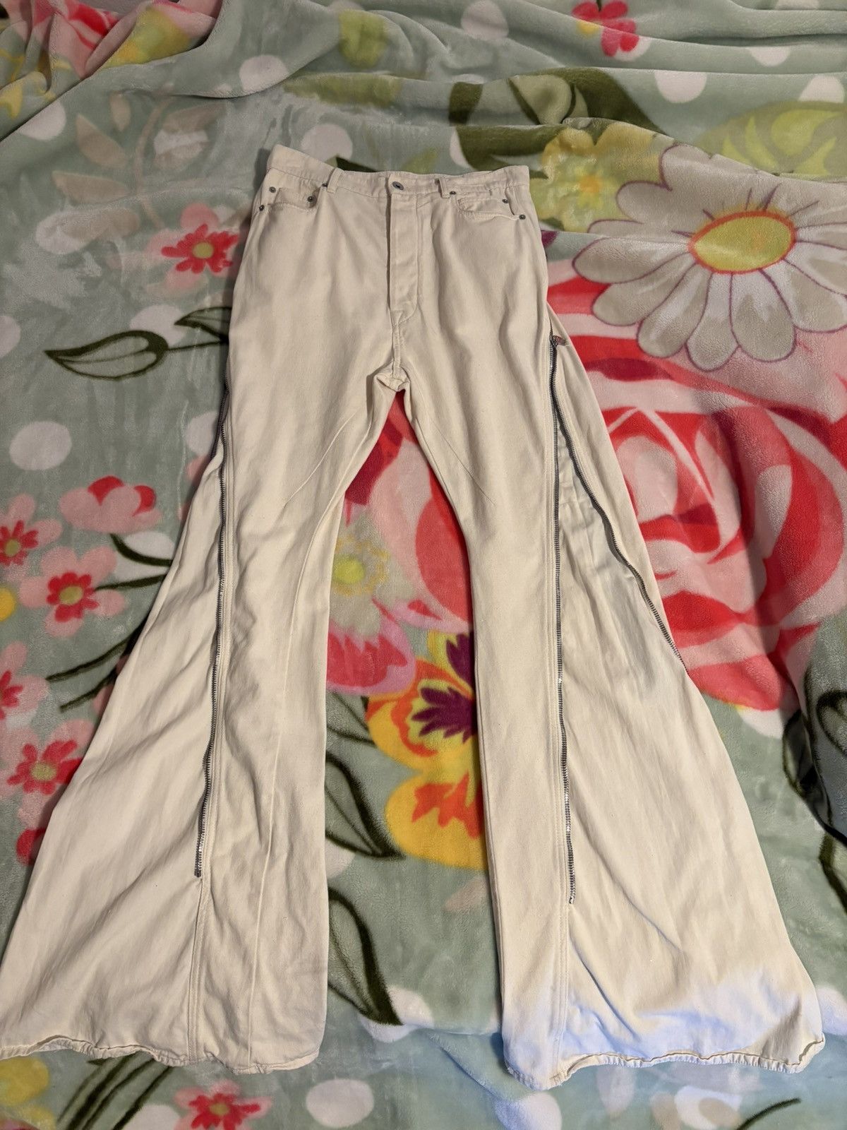Rick Owens Rick Owens Banana Bolan Jeans — White — Size 32 Size US 30 / EU 46 - 1 Thumbnail