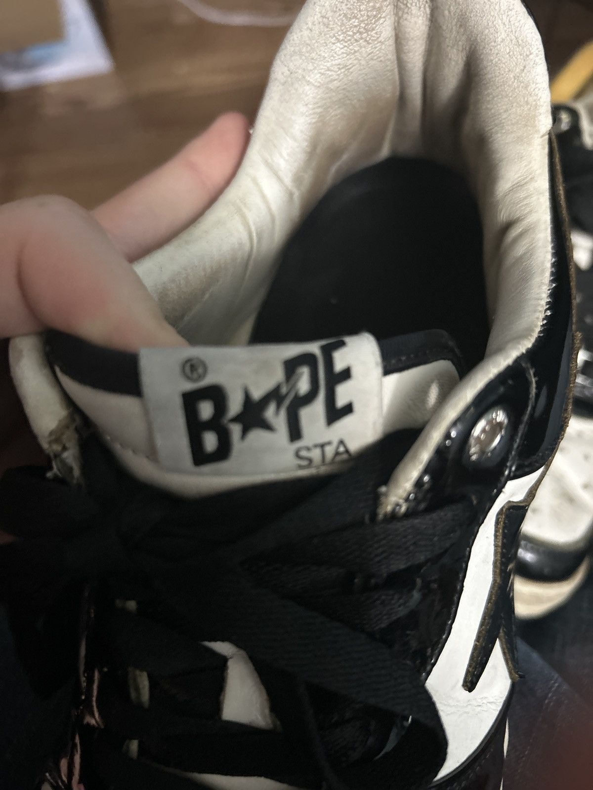 Bape Bape Sta Low M1 IT Black/White Size US 12 / EU 45 - 10 Thumbnail