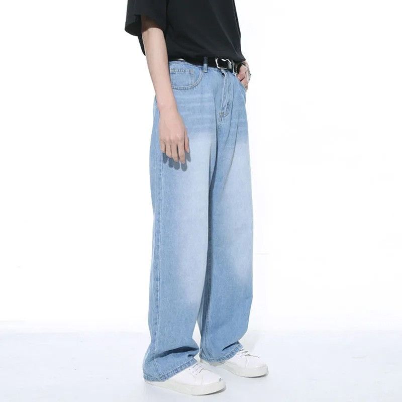 Jean Vintage Straight Wide Leg Street Jeans Size US 32 / EU 48 - 1 Thumbnail