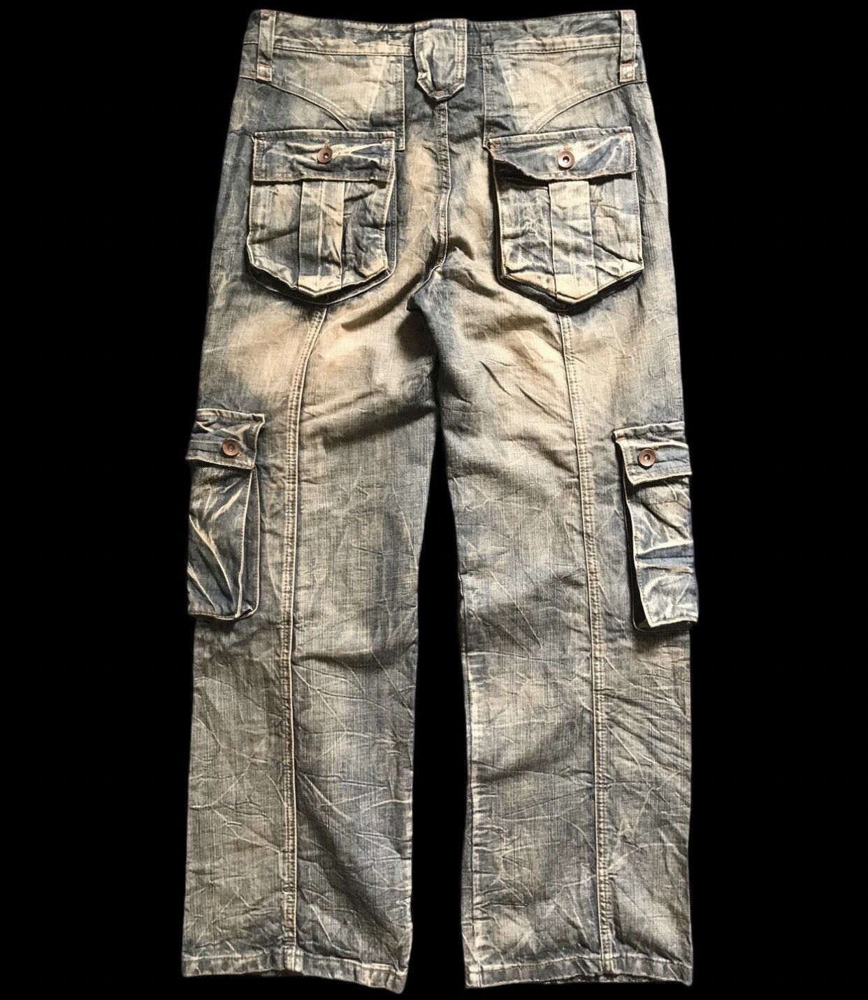 Seditionaries 💥BAGGY💥CP247 SLINK Seditionarie 3d Multipocket Baggy Jeans Size US 35 - 2 Thumbnail