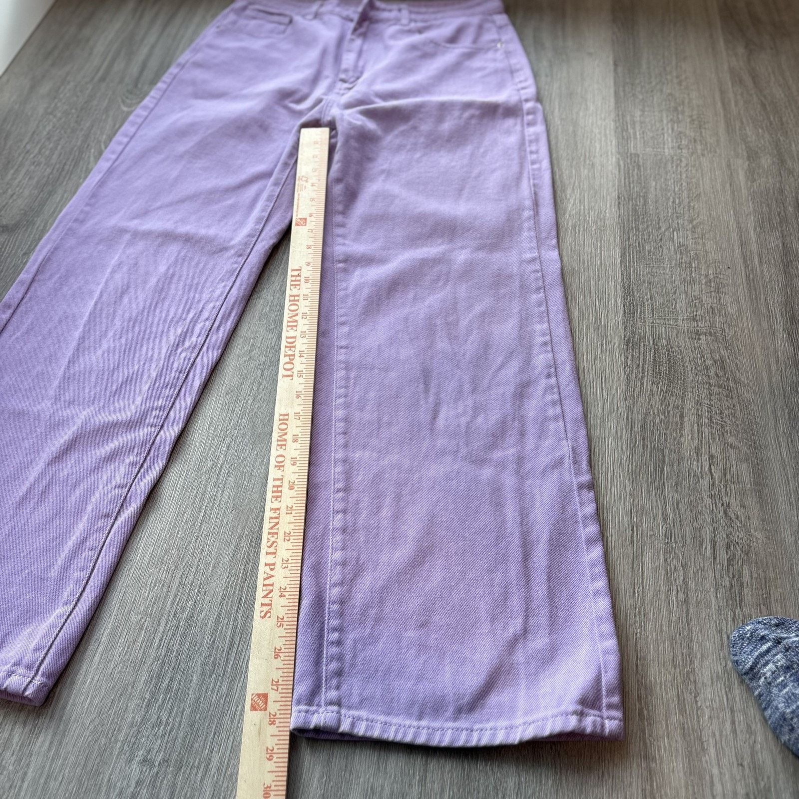 Shein SHEIN Women Purple Wide Leg Jeans High Rise Baggy Y2K Size L Size 40" / US 18 - 2 Thumbnail