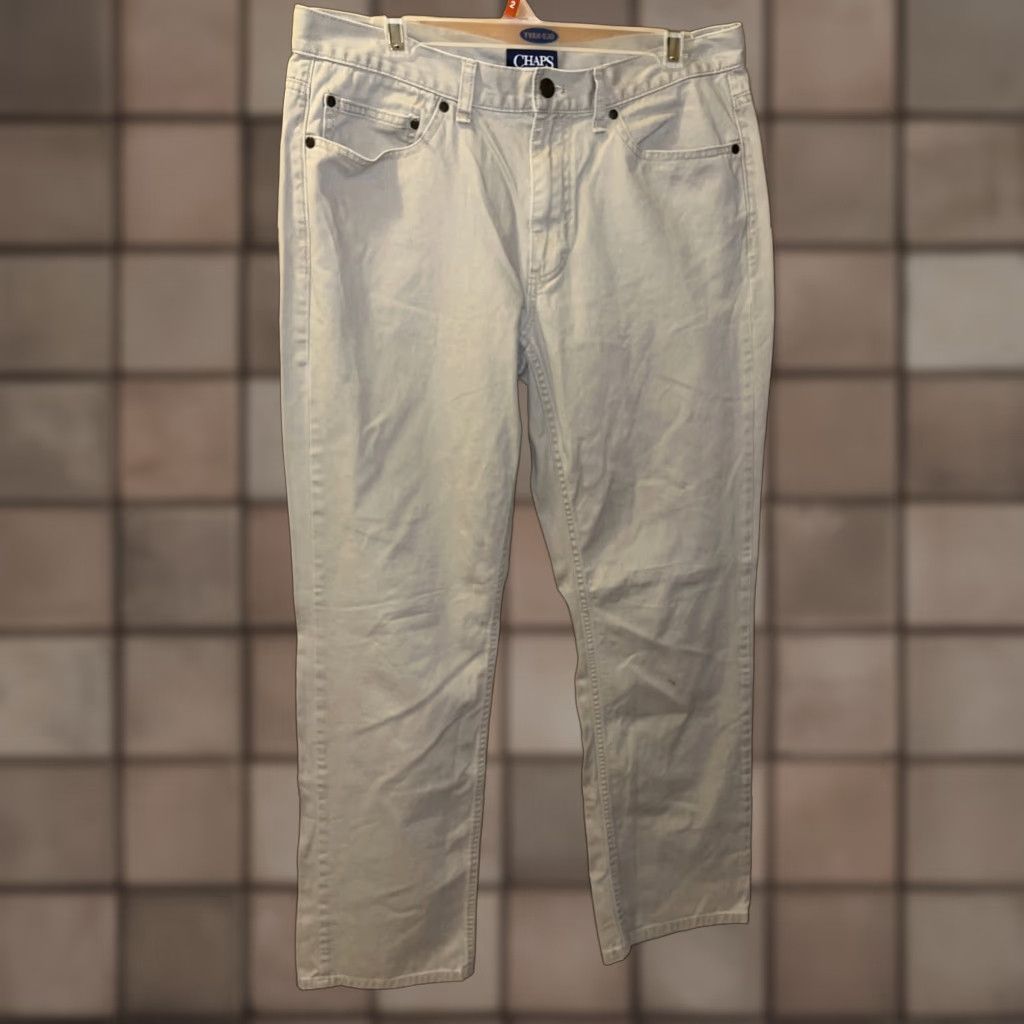 Chaps VINTAGE Chaps Mens Pants Flat Front Cotton Khaki Chino 5-Pocket Casual Business 33/32 Size US 33 - 1 Thumbnail