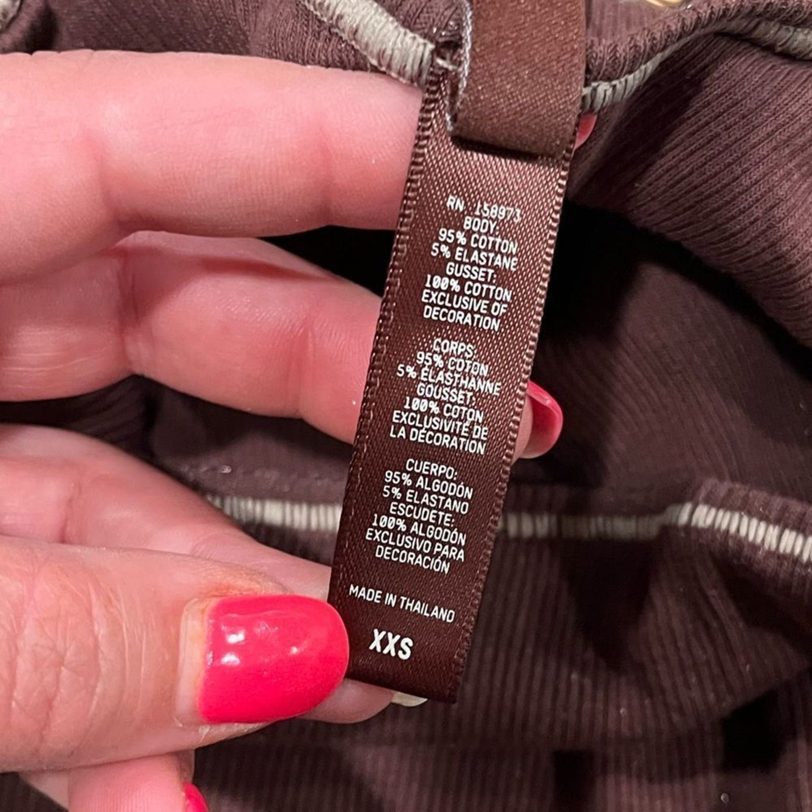 SKIMS NWT Skims Ribbed Stretch Cotton Bodysuit Chocolate Size XXS Size XXS / US 00 / IT 34 - 3 Thumbnail