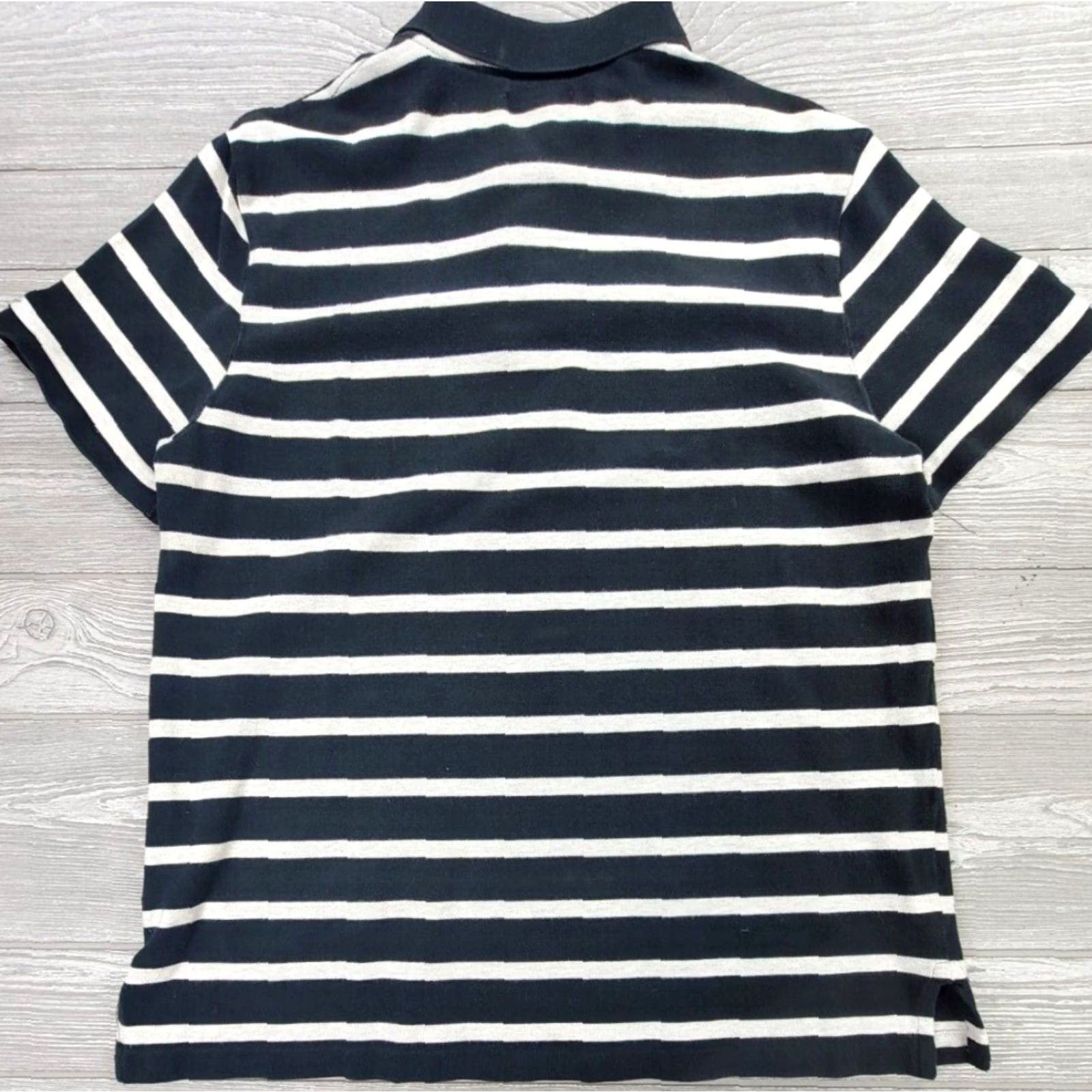 Polo Ralph Lauren Polo Ralph Lauren Polo Shirt Mens XL Black Gray 90s Polo Jeans Company Logo Embroidered Stripe Vintage Shirt Size US XL / EU 56 / 4 - 5 Thumbnail