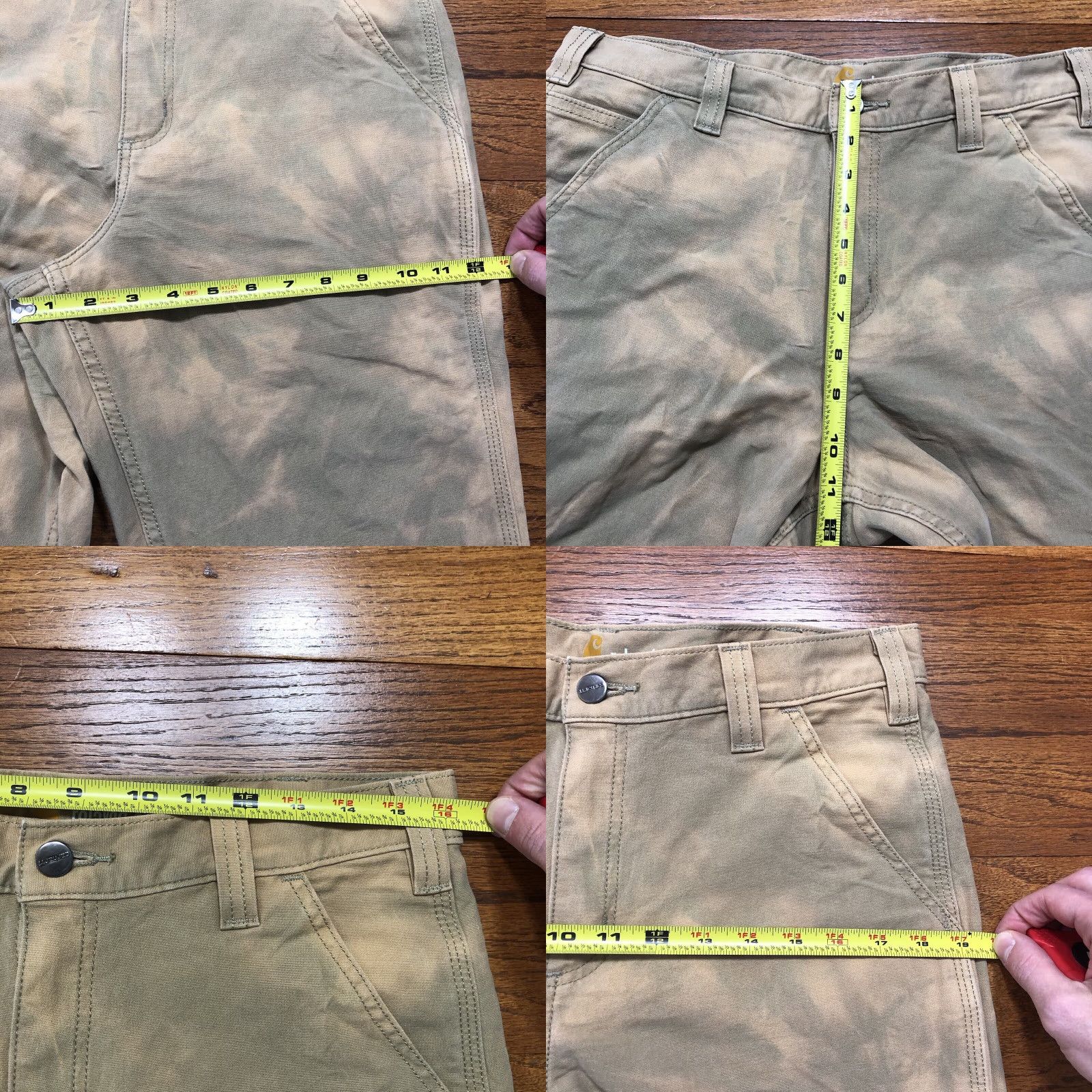 Carhartt VINTAGE Carhartt 102291 Acid Wash Tie Dye Relaxed Pants Canvas Mens 32x30 32x29 5-Pocket Workwear Jeans Belt Loops Brown Carhartt Logo Pockets Size US 32 / EU 48 - 9 Thumbnail