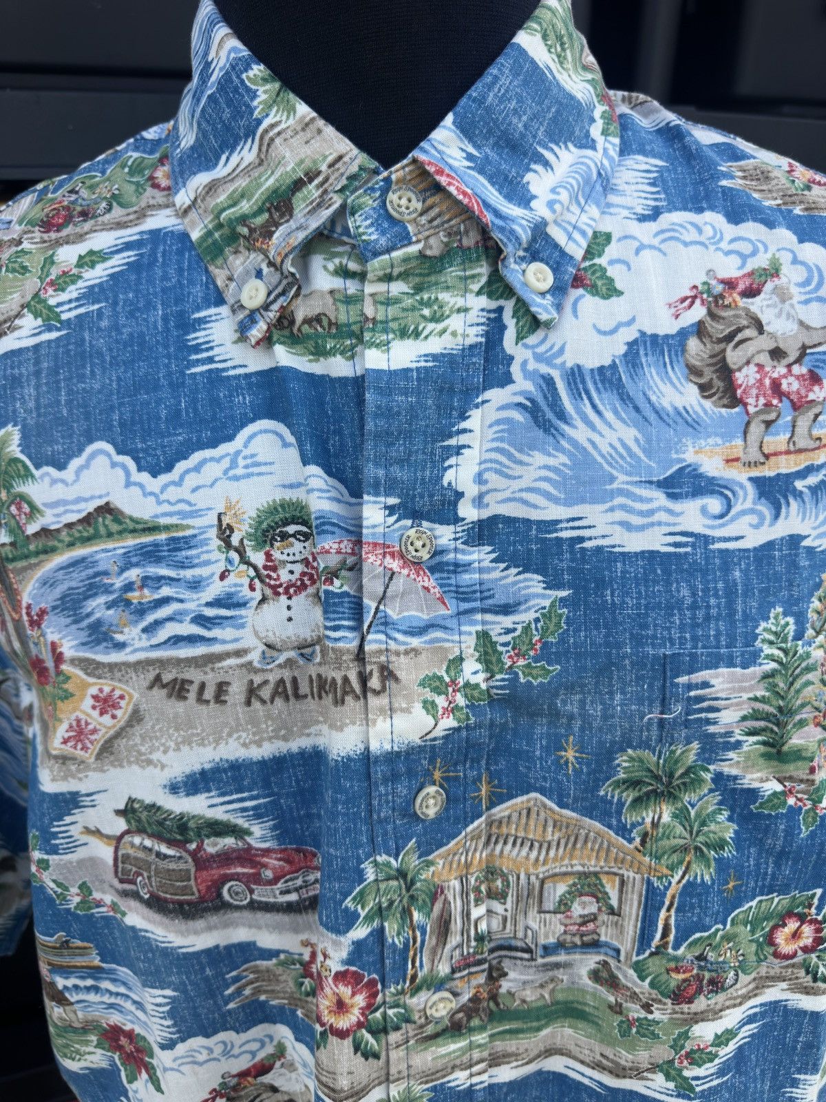 Reyn Spooner Reyn Spooner Classic Mele Kalikimaka Hawaiian Print Men's L Size US L / EU 52-54 / 3 - 3 Thumbnail