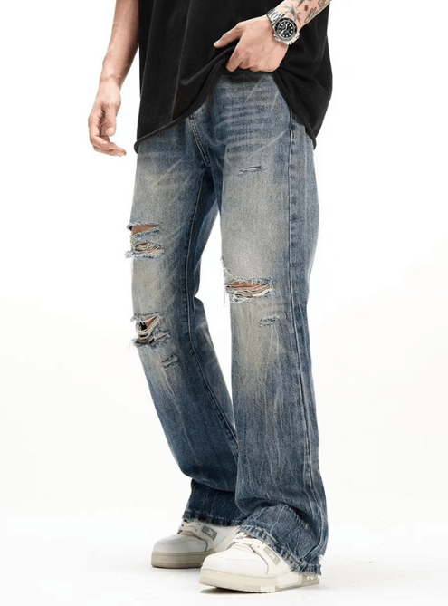 Japanese Brand × Jean American high street cool ripped jeans for men Size US 32 / EU 48 - 1 Thumbnail