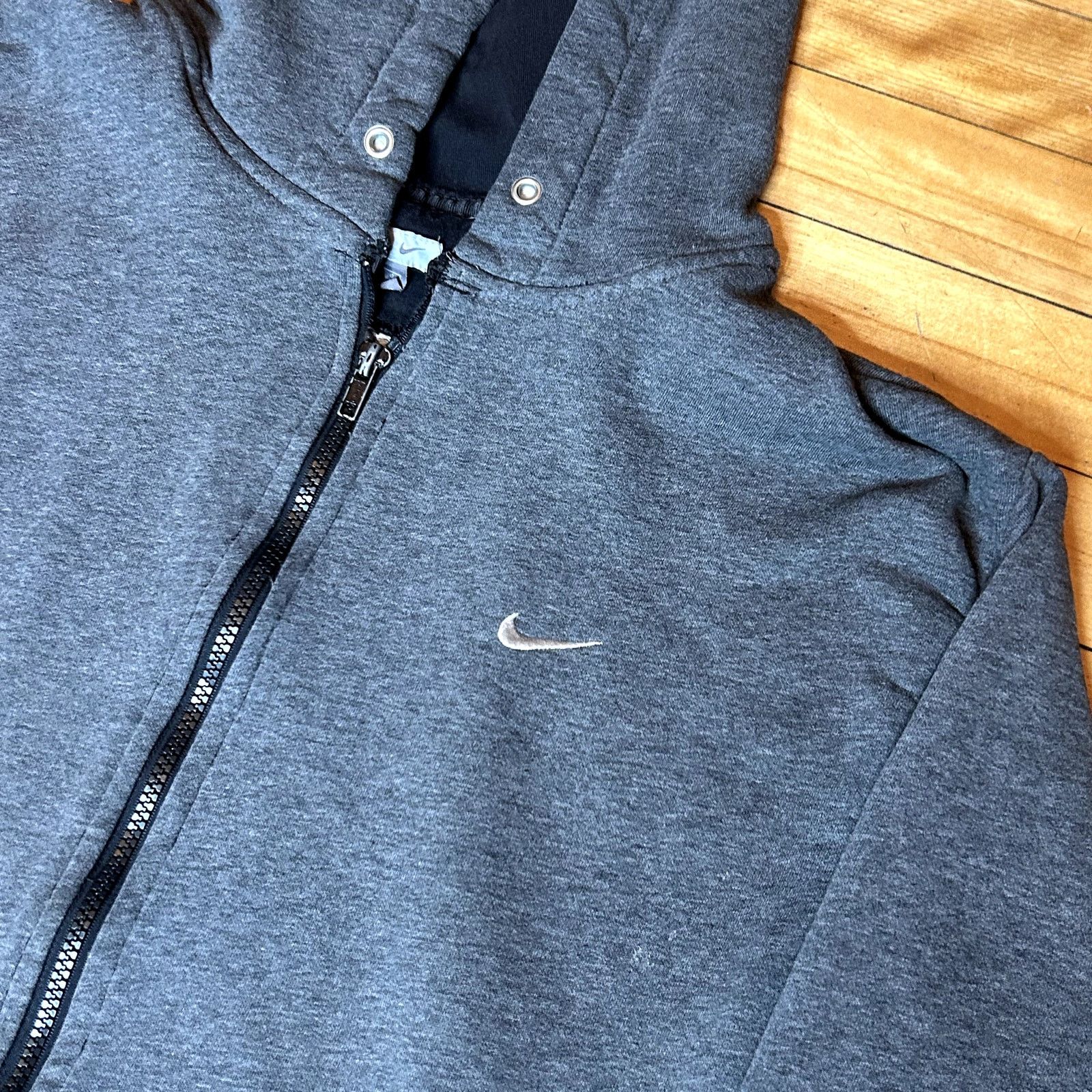 Nike Y2K Gray Nike Zip-Up Hoodie Large Size US L / EU 52-54 / 3 - 2 Thumbnail