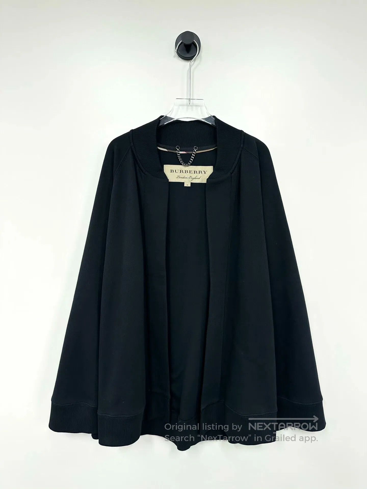 Burberry Burberry Black Back Embroidered Logo Cloak Cape| Size M / US 6-8 / IT 42-44 - 2 Thumbnail