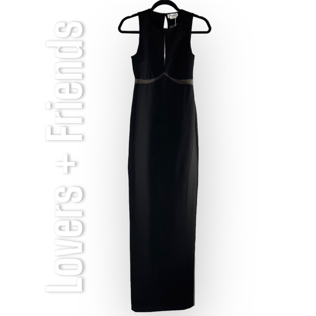 Other Lovers + Friends Saskeah Sheer Cutout Maxi Dress Gown in Black Women’s Small Size S / US 4 / IT 40 - 5 Thumbnail