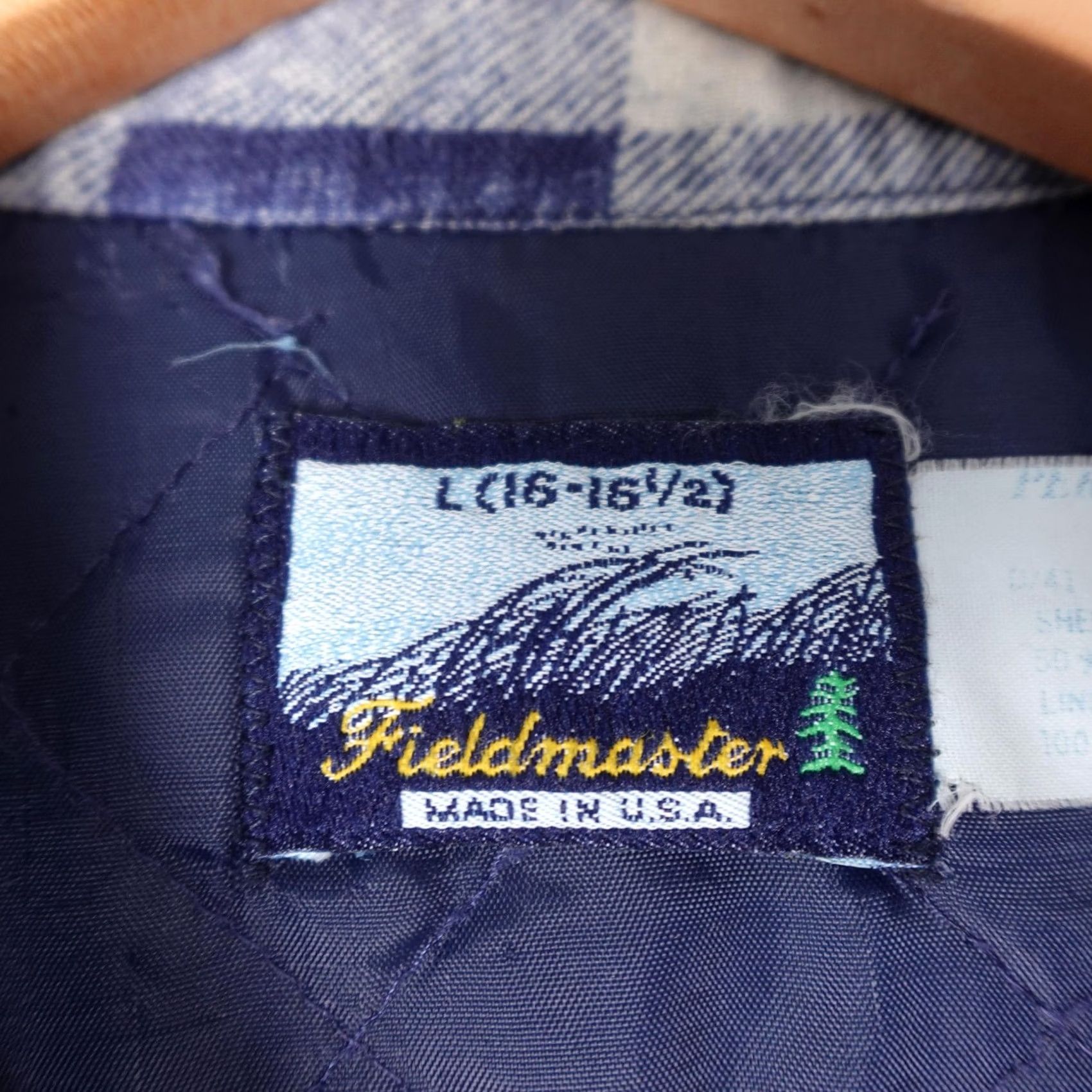 Vintage VINTAGE Fieldmaster Shirt Jacket Mens L Blue Plaid Quilted Shacket 90s Size US L / EU 52-54 / 3 - 2 Thumbnail