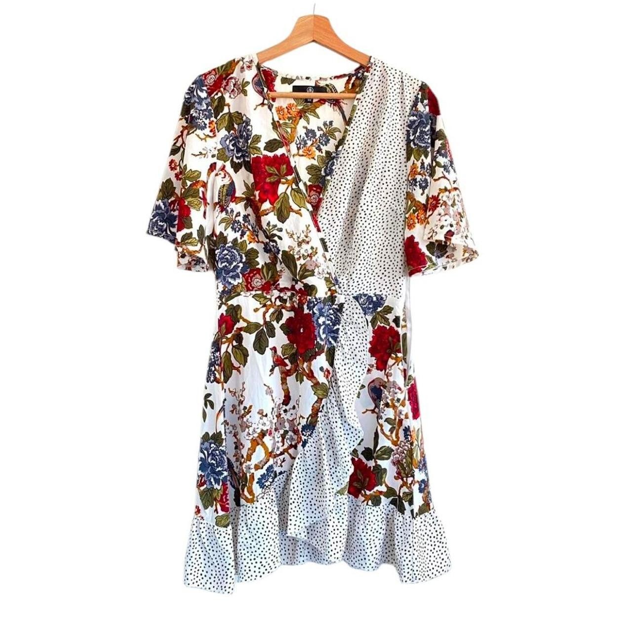 Missguided MISSGUIDED POLKA DOT AND FLORAL RUFFLE DRESS SIZE 8 Size M / US 6-8 / IT 42-44 - 1 Thumbnail