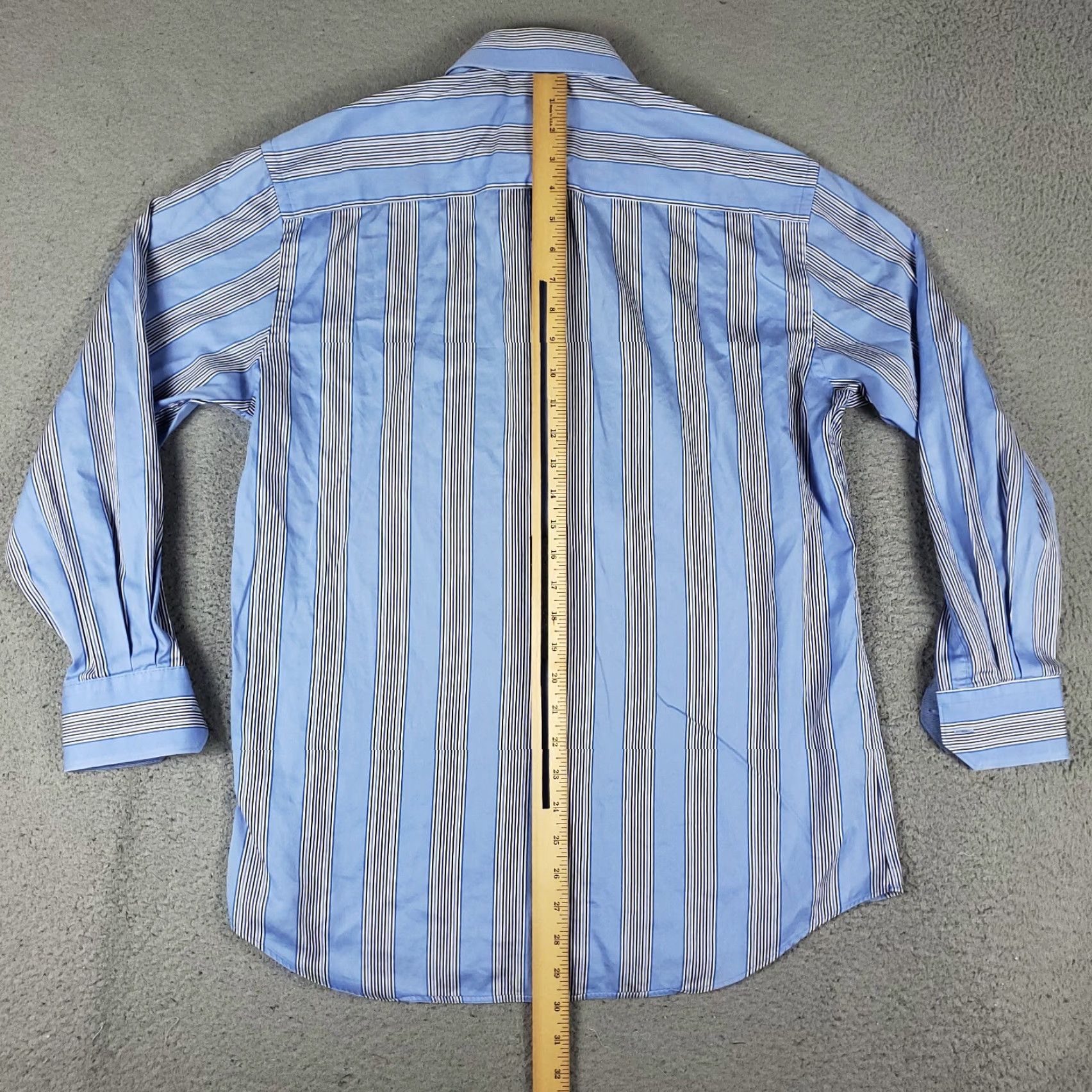 BUGATCHI VINTAGE Bugatchi Uomo Men’s Button-Up Shirt Small Blue Striped Classic Casual Formal Size US S / EU 44-46 / 1 - 4 Thumbnail
