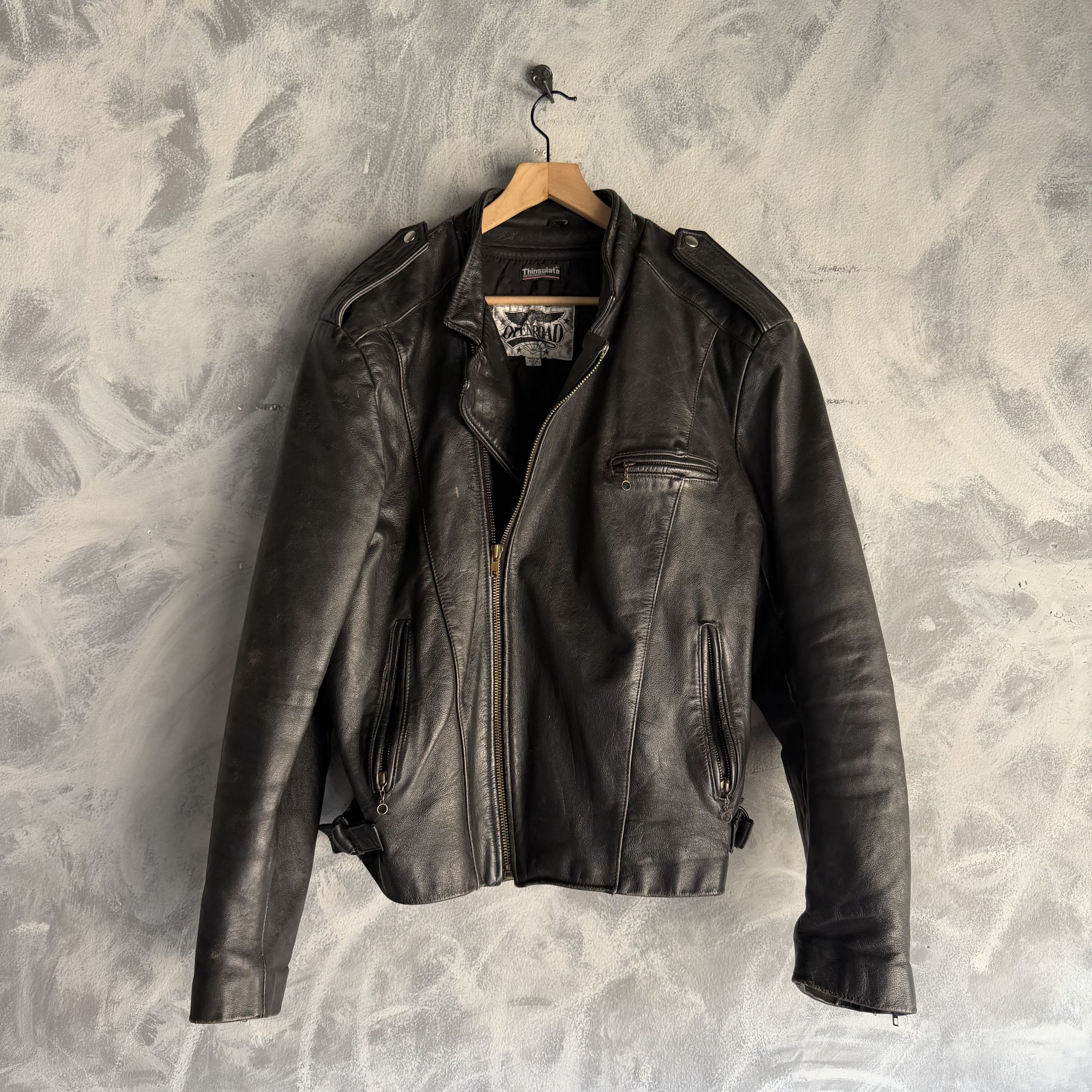 Wilsons Leather Vtg Wilsons Open Road Leather Jacket Mens Thinsulate Biker Size US M / EU 48-50 / 2 - 1 Thumbnail